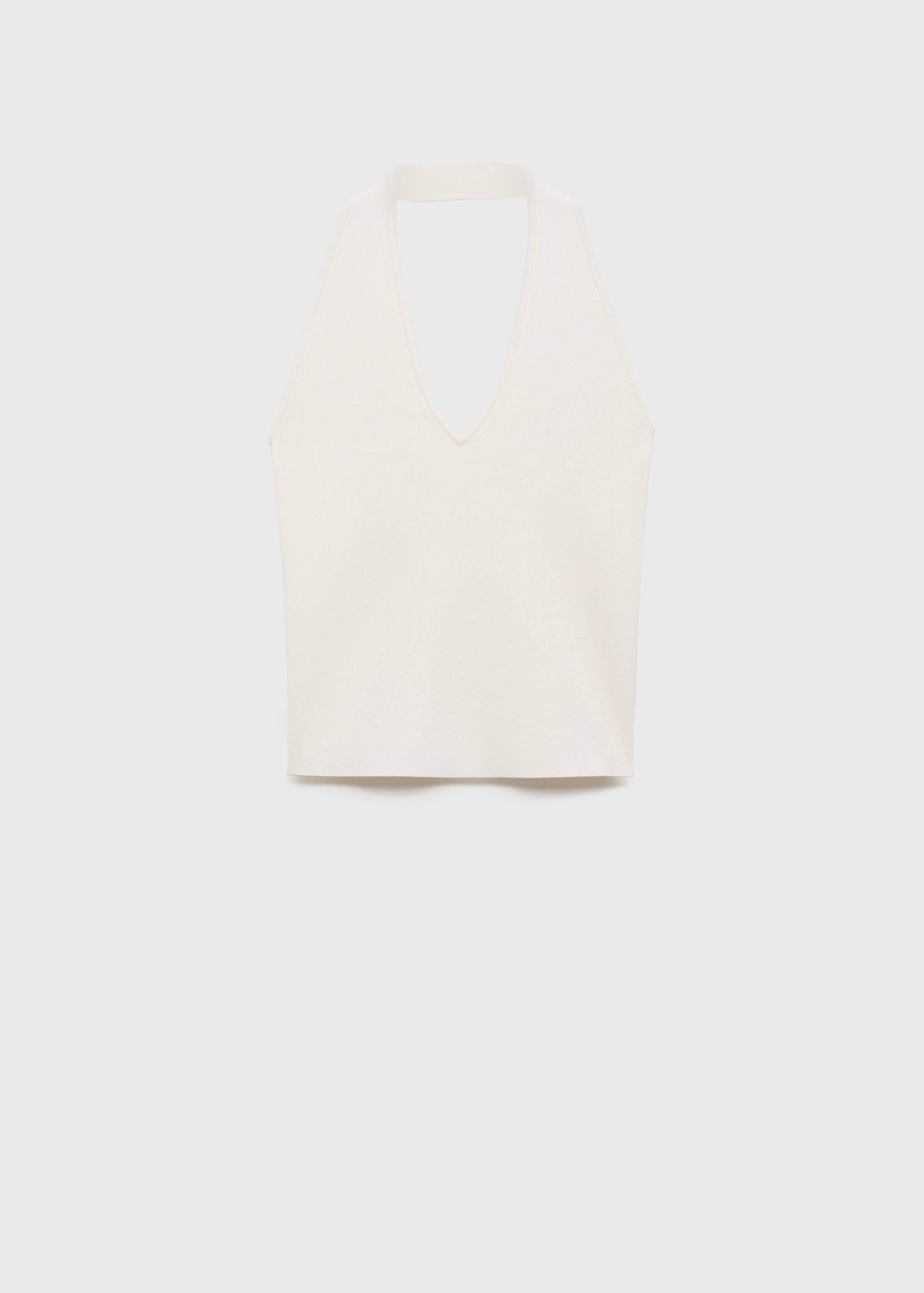 Ribbed halter-neck top - Article without model