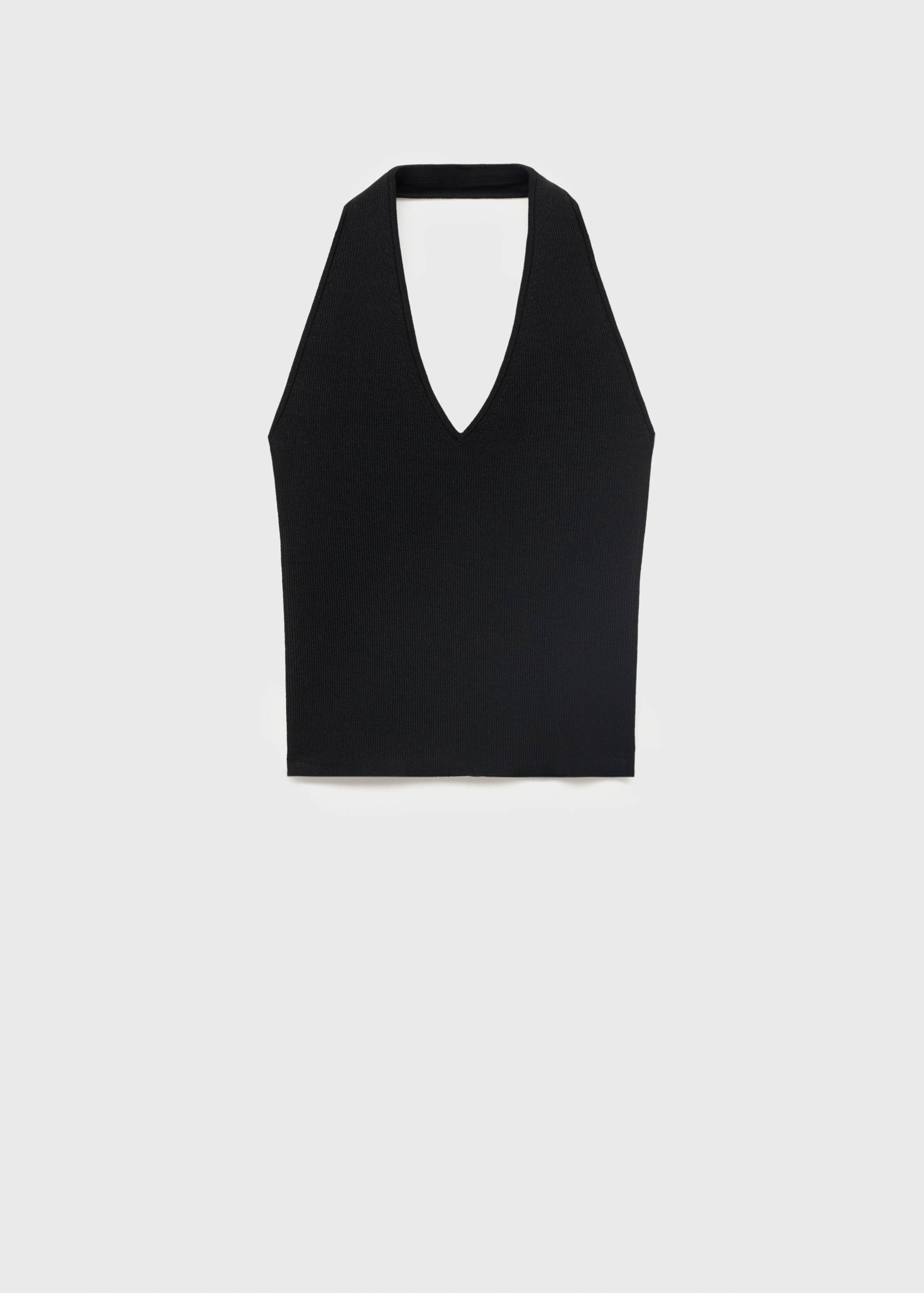 Ribbed halter-neck top - Article without model