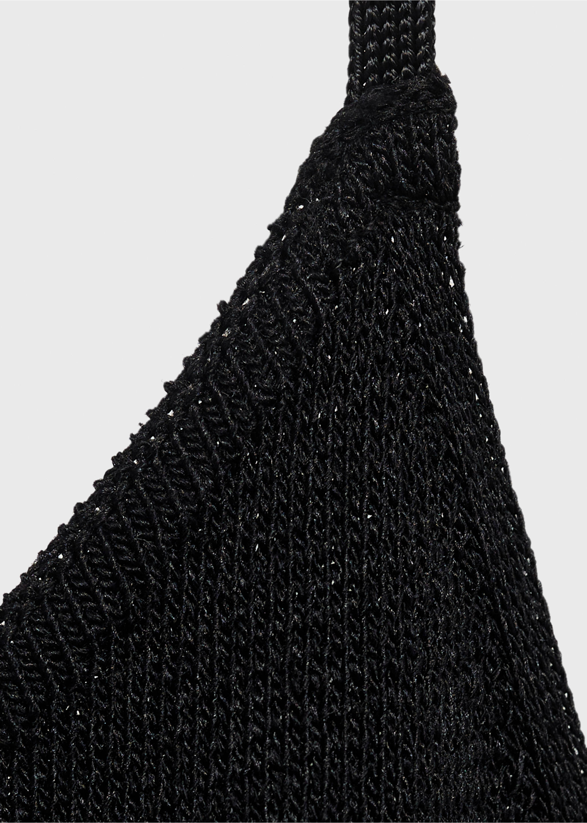 Cross-back knitted dress - Details of the article 0, Black. Ref: 87098649-00.