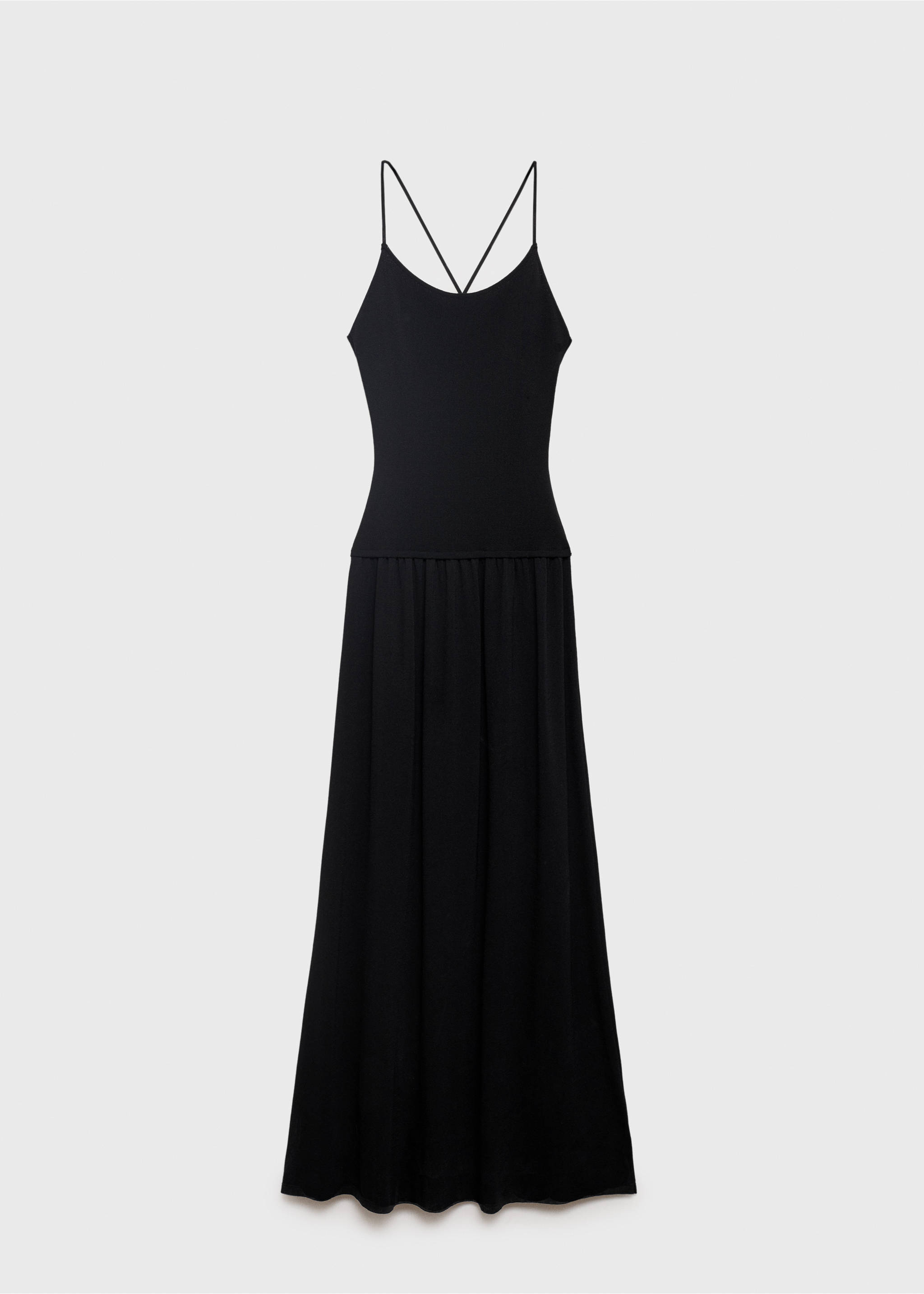 Strickkleid mit gekreuztem Rücken - Artikel ohne Model, Schwarz. Ref: 87098649-00.