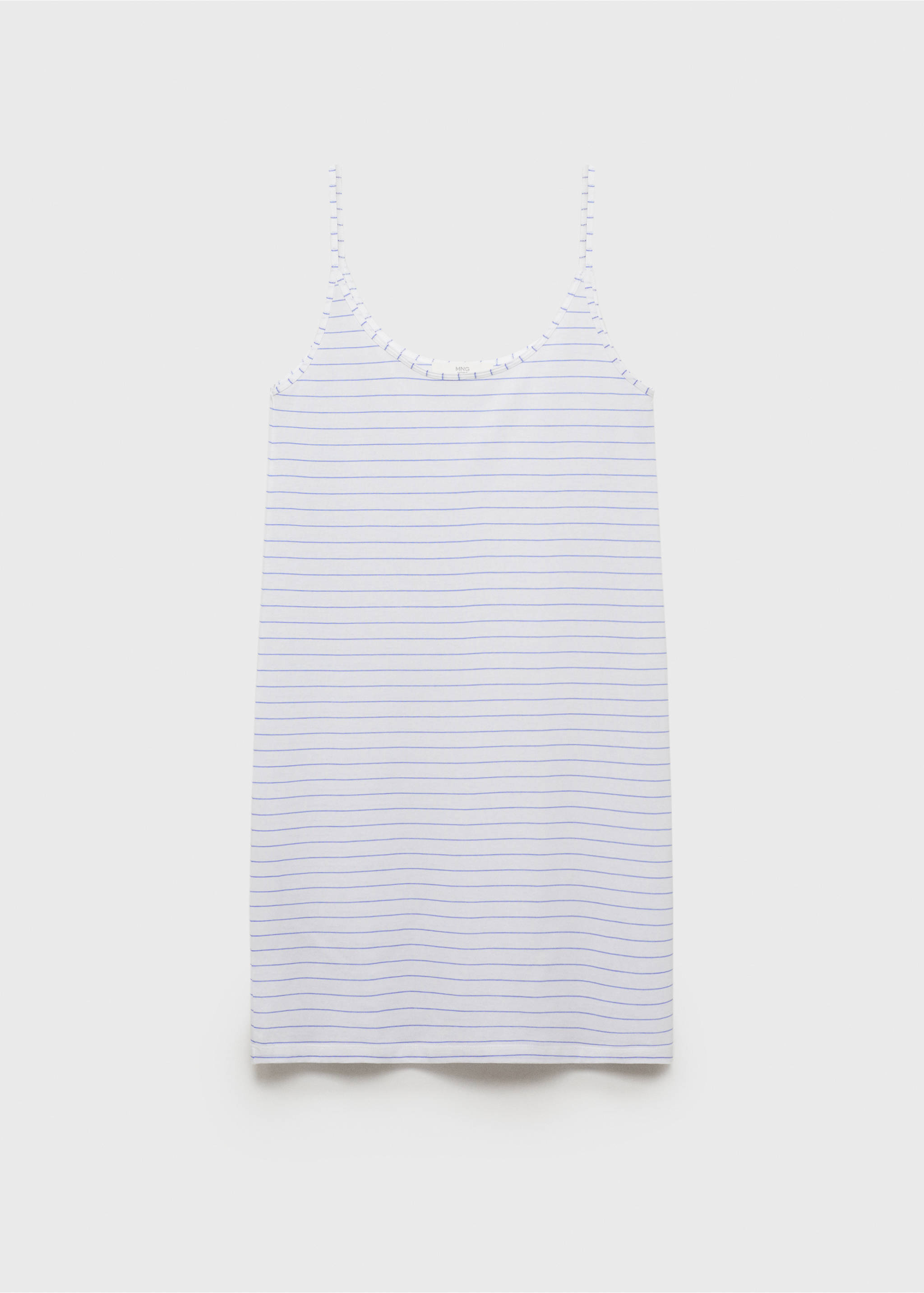 Baumwoll-Nachthemd mit Streifen - Artikel ohne Model, Weiß. Ref: 87098650-00.