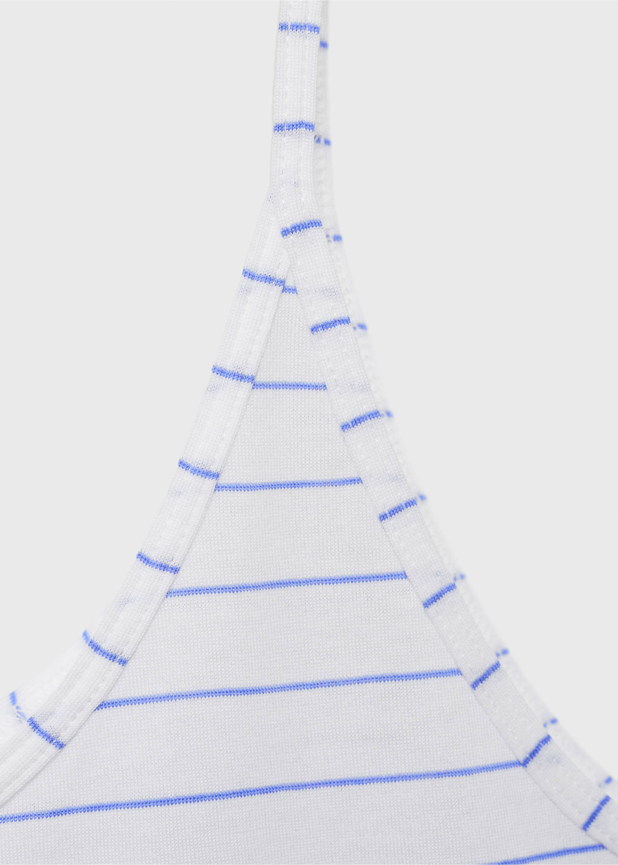 Baumwoll-Nachthemd mit Streifen - Detail des Artikels 8, Weiß. Ref: 87098650-00.