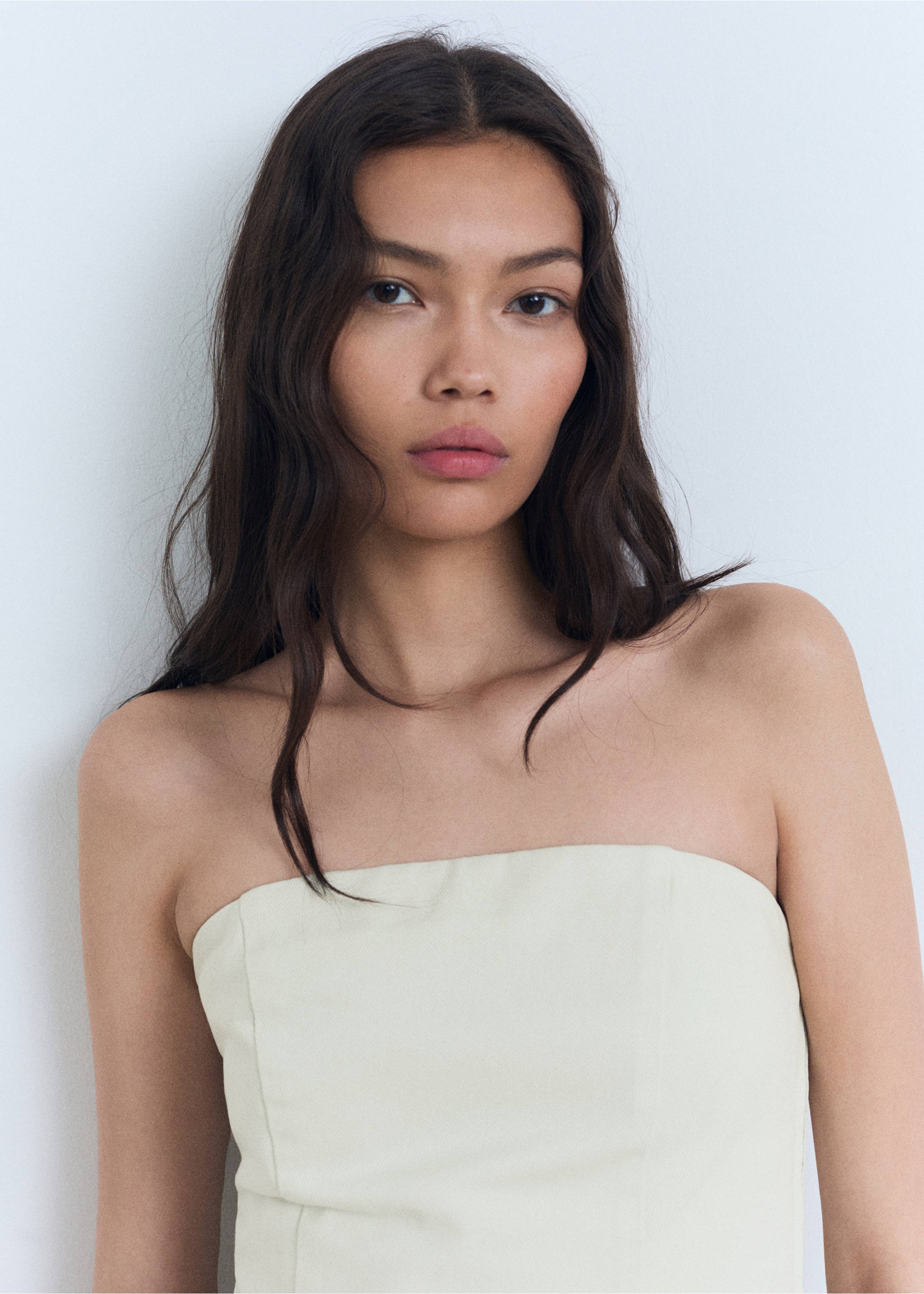 Strapless flared top - Medium plane, Pastel Green. Ref: 87099064-00.
