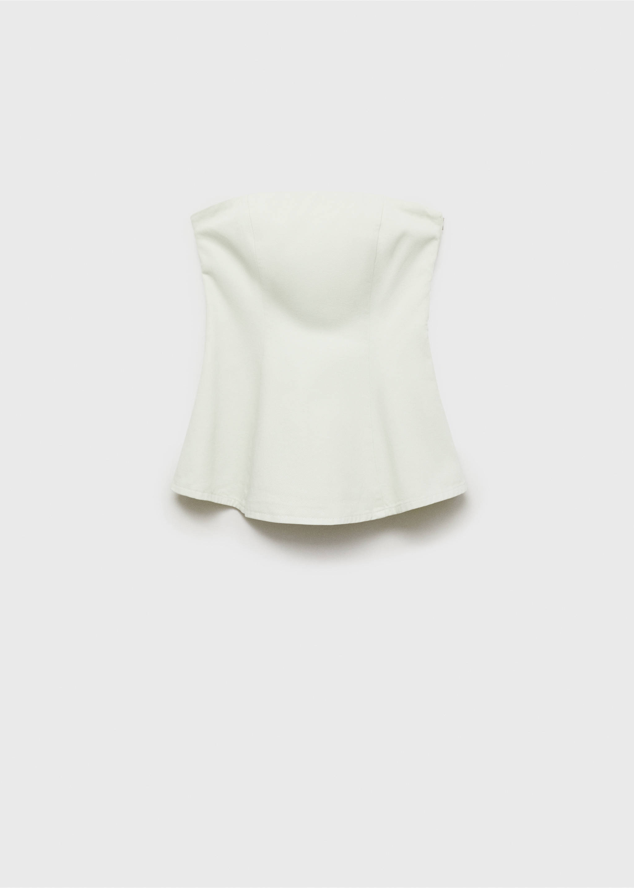 Strapless flared top - Article without model, Pastel Green. Ref: 87099064-00.