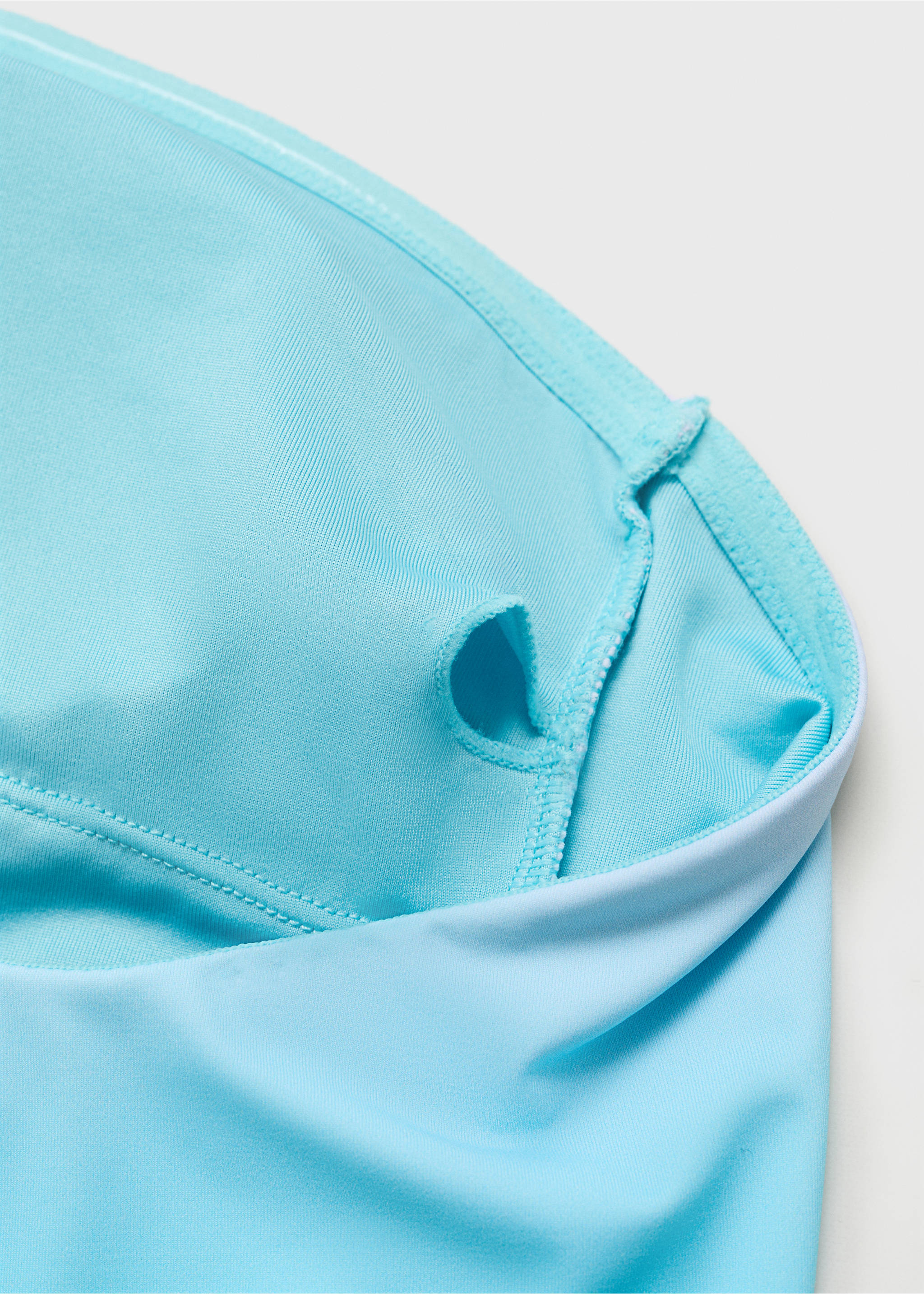 Gradient-effect strapless swimsuit - Details of the article 0, Turquoise. Ref: 87099206-00.
