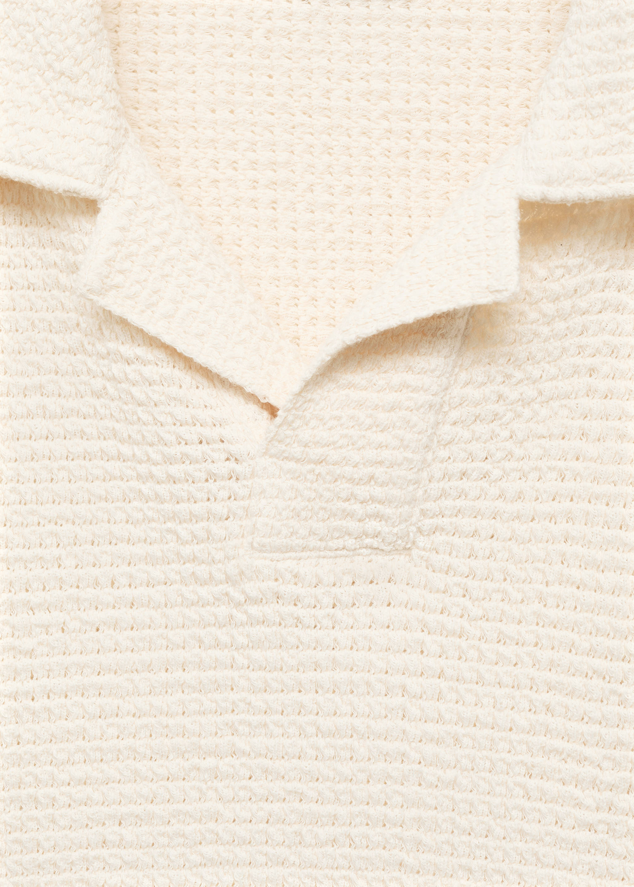 Crochet cotton polo shirt - Details of the article 8