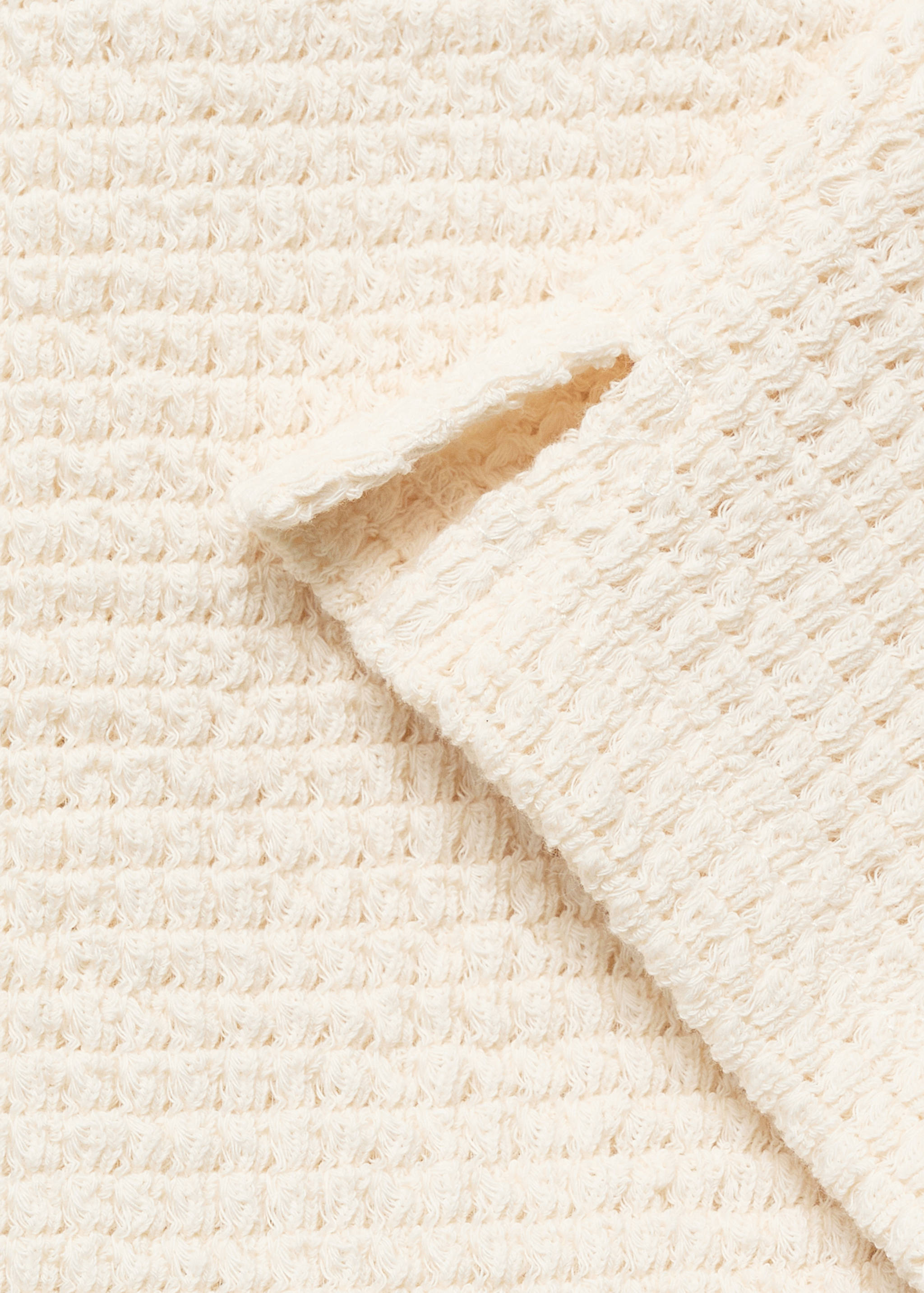 Crochet cotton polo shirt - Details of the article 0