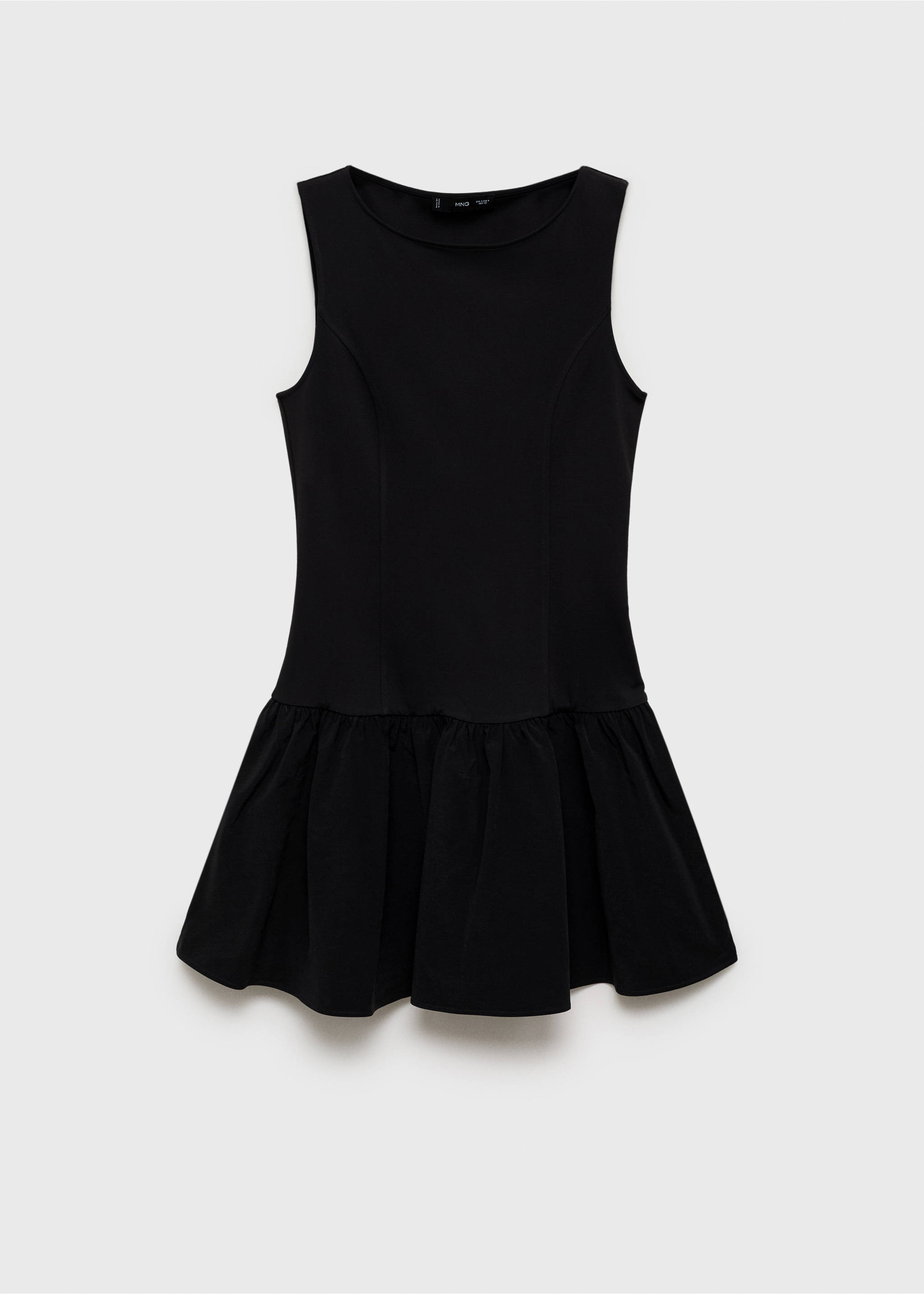 Short combined dress - Article without model, Black. Ref: 87099208-00.