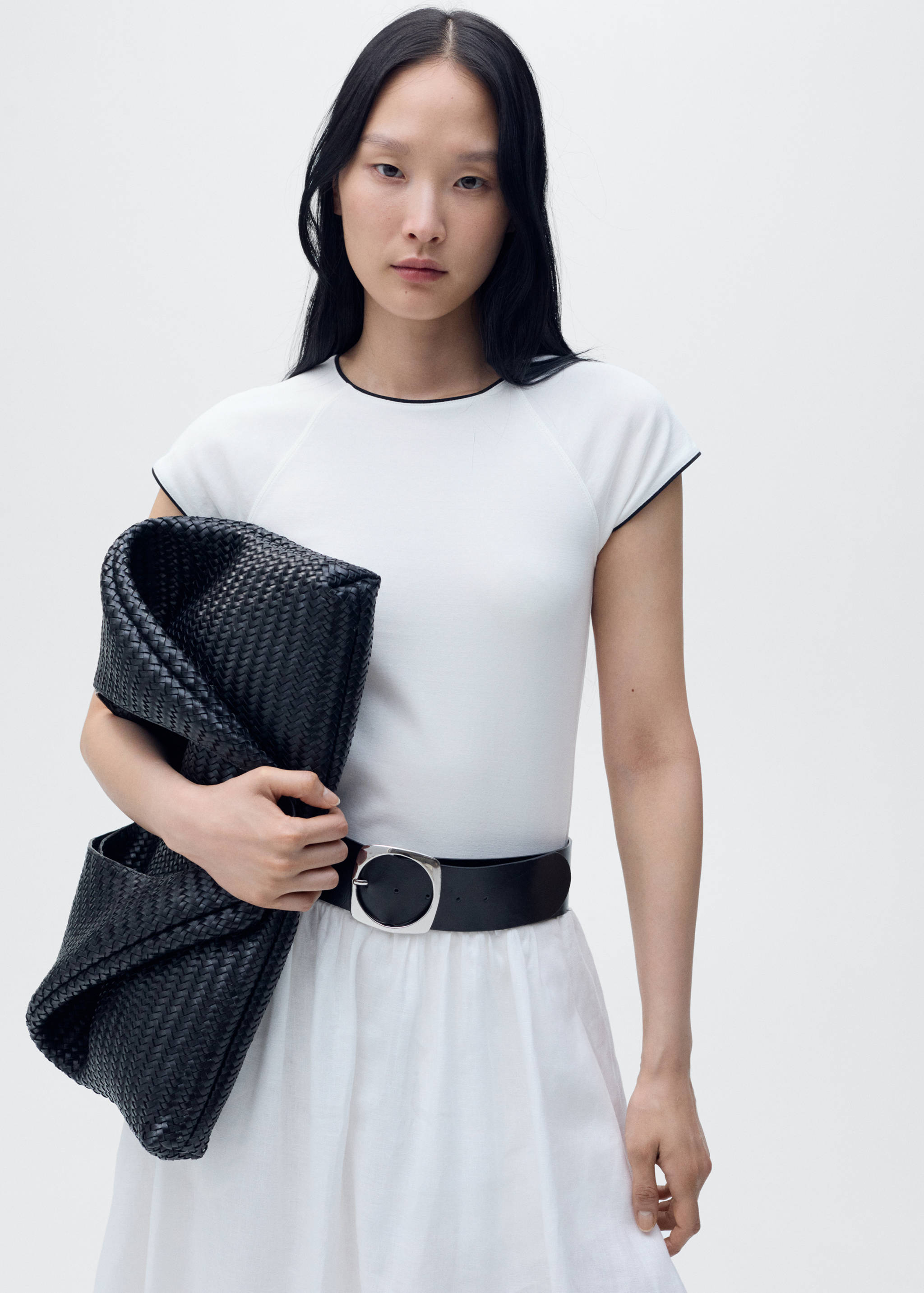 Samarreta cotó rivets contrast - Pla mig