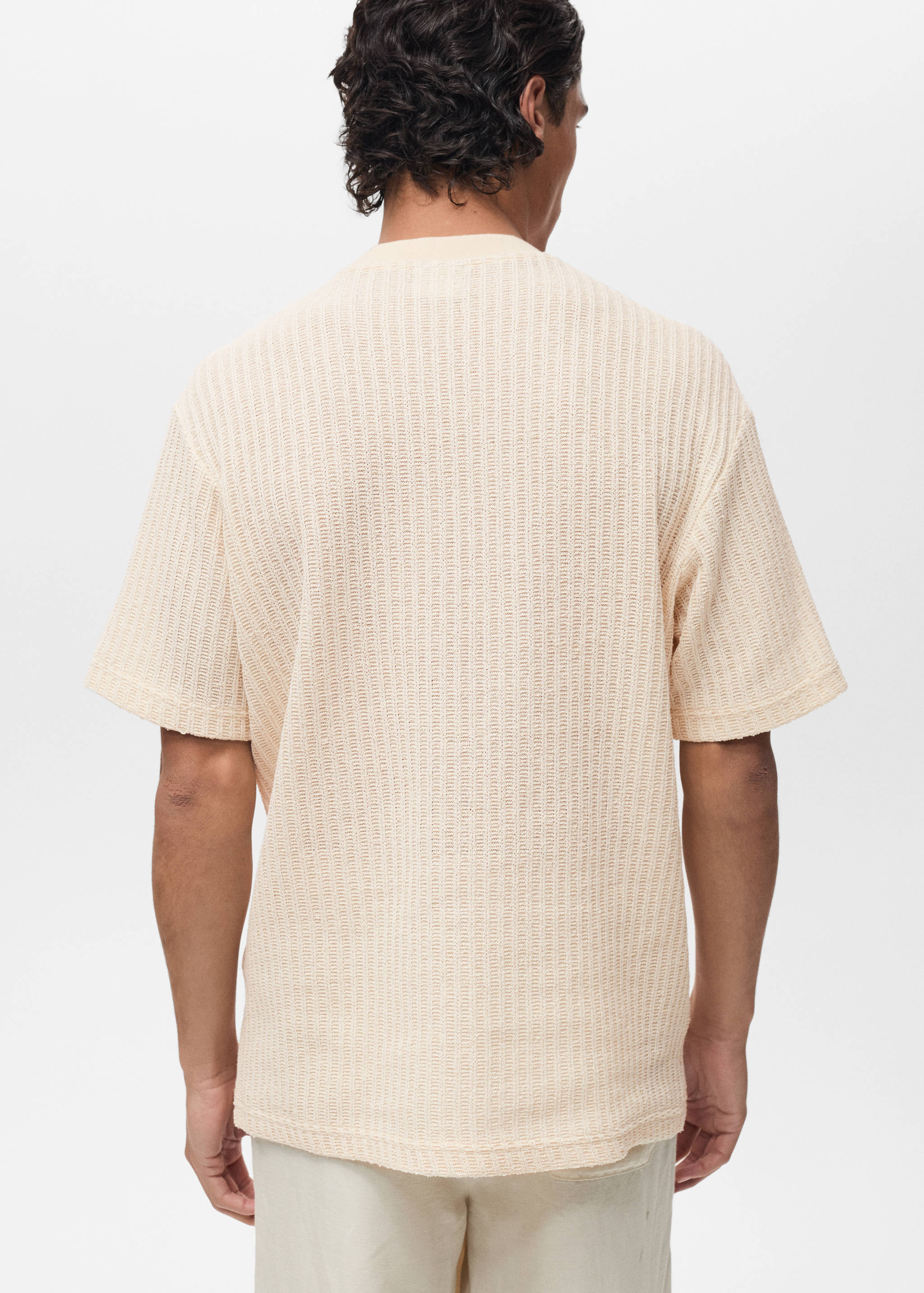 Ribbed  knit t-shirt - Reverse of the article