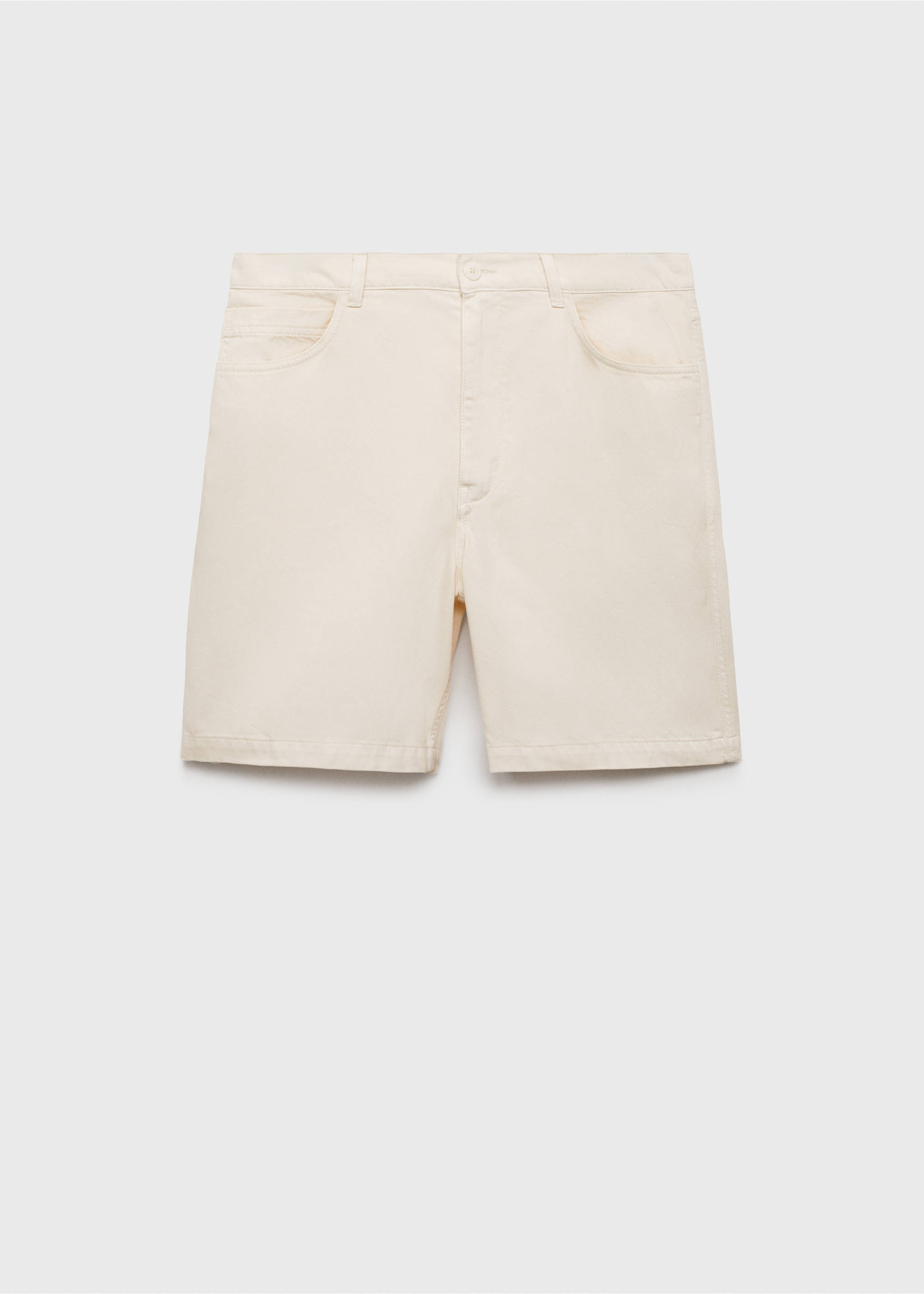 Cotton lyocell bermuda shorts - Article without model, Ivory White. Ref: 87099218-00.