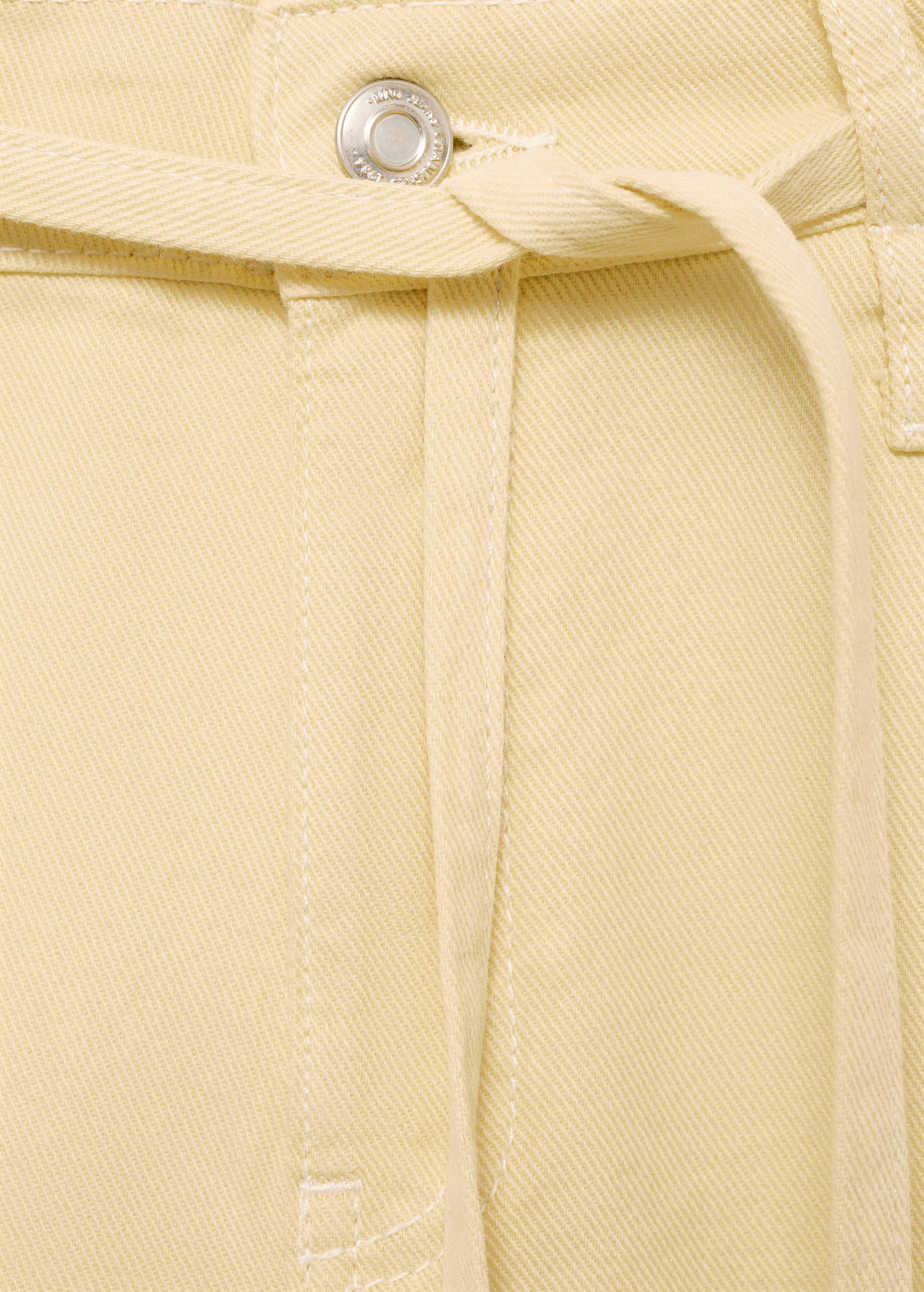 Wideleg low-rise jeans met ceintuur - Detail van het artikel 0