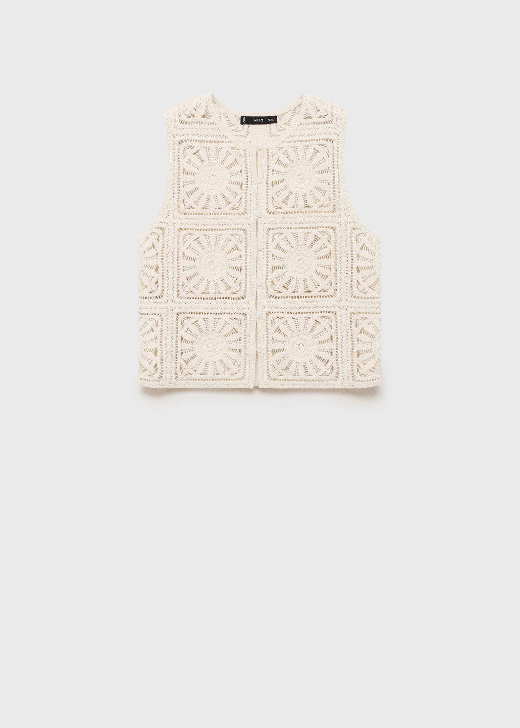 Crochet knitted waistcoat - Article without model