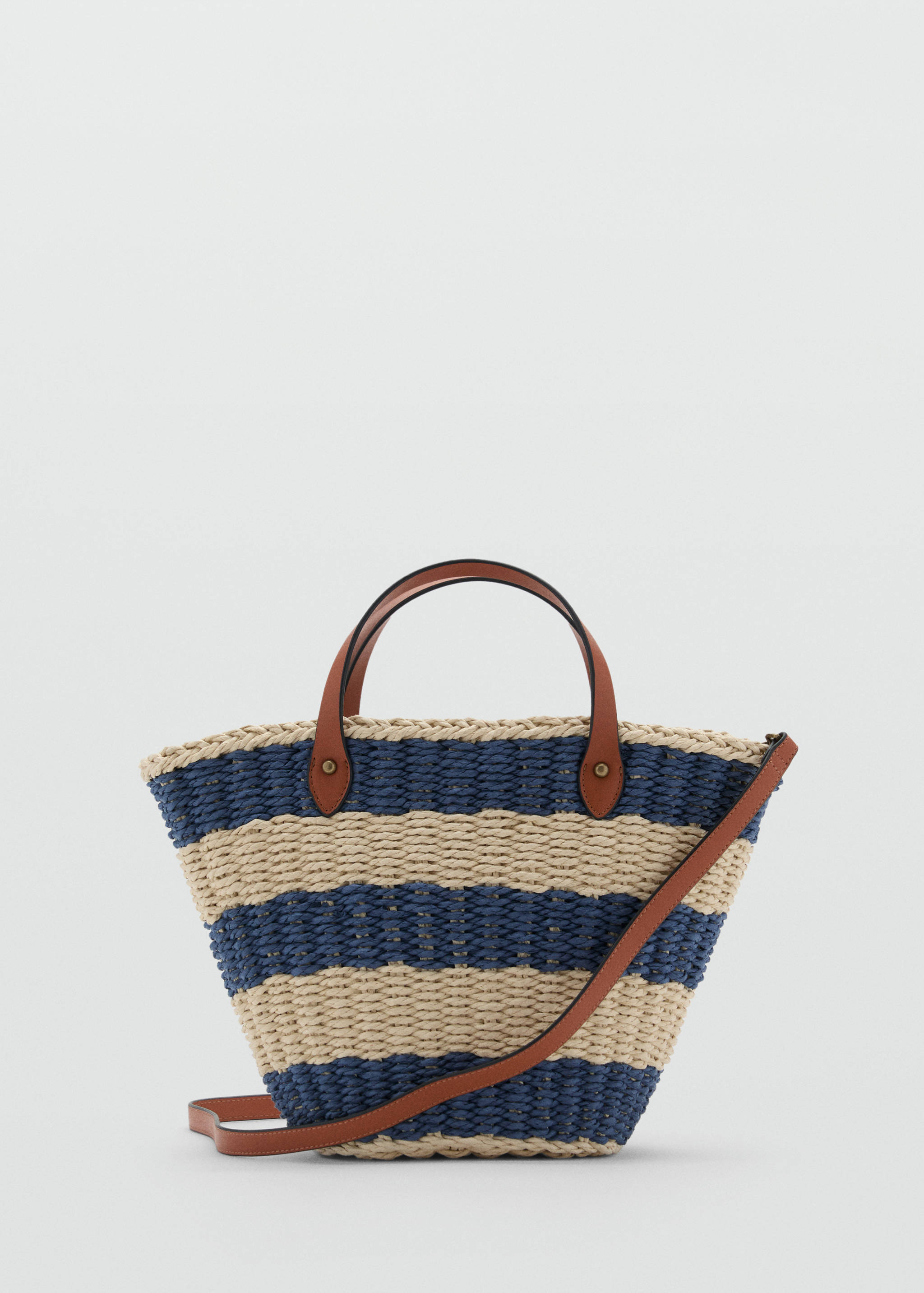 Gestreepte mand van natuurvezels - Artikel zonder model