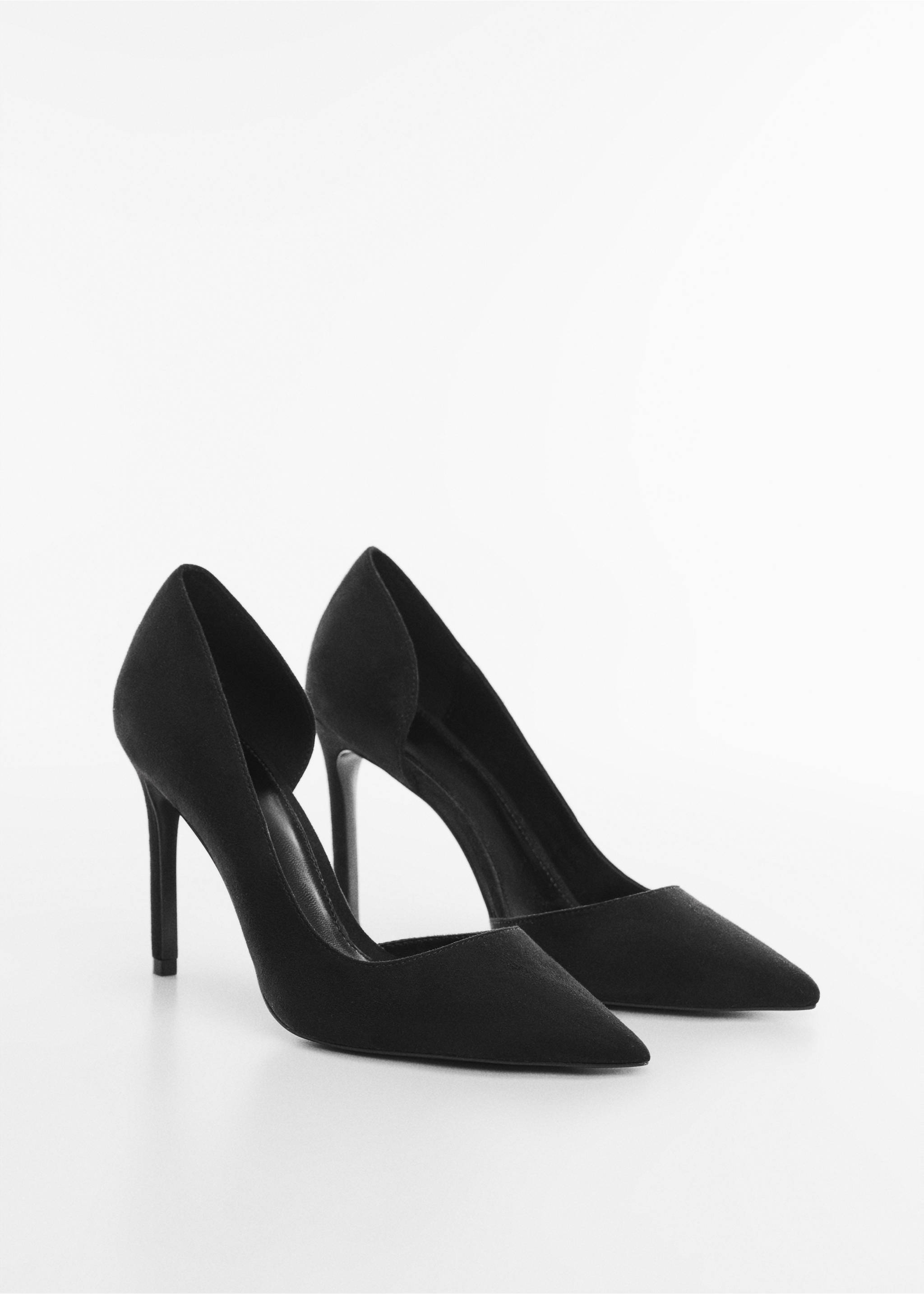 Asymmetrical heeled shoes - Medium plane, Black. Ref: 87100255-00.