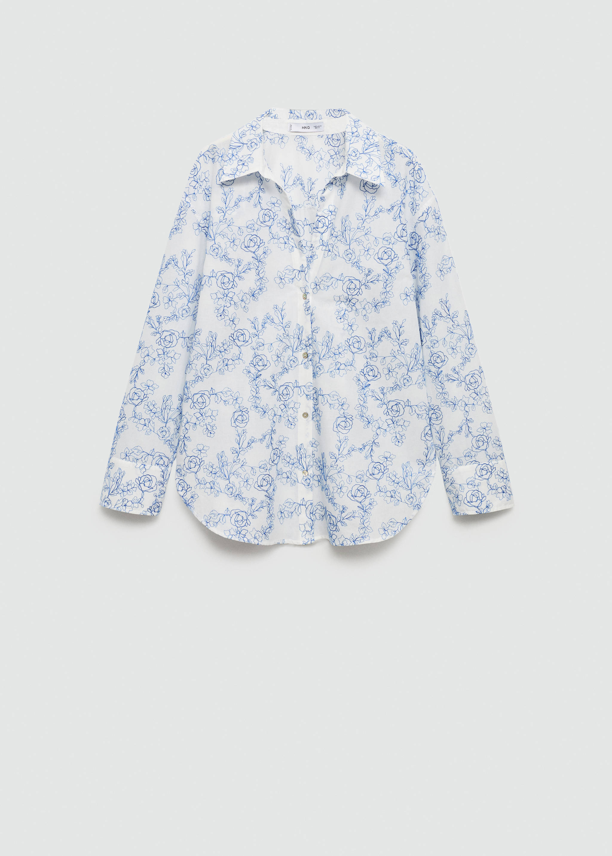 Chemise brodée fleurs - Article sans modèle