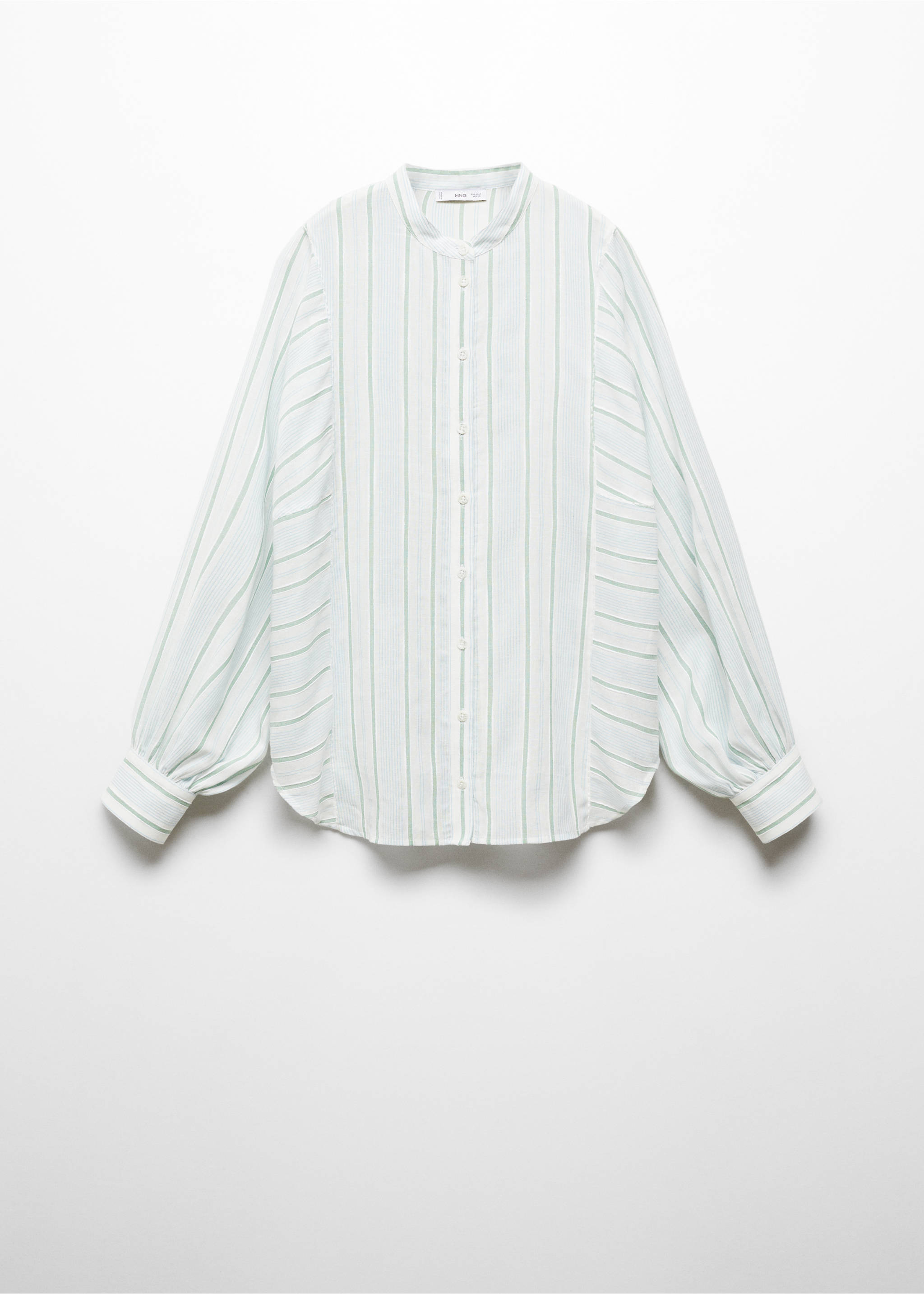 Stripe-print shirt - Article without model, Blue. Ref: 87108646-00.