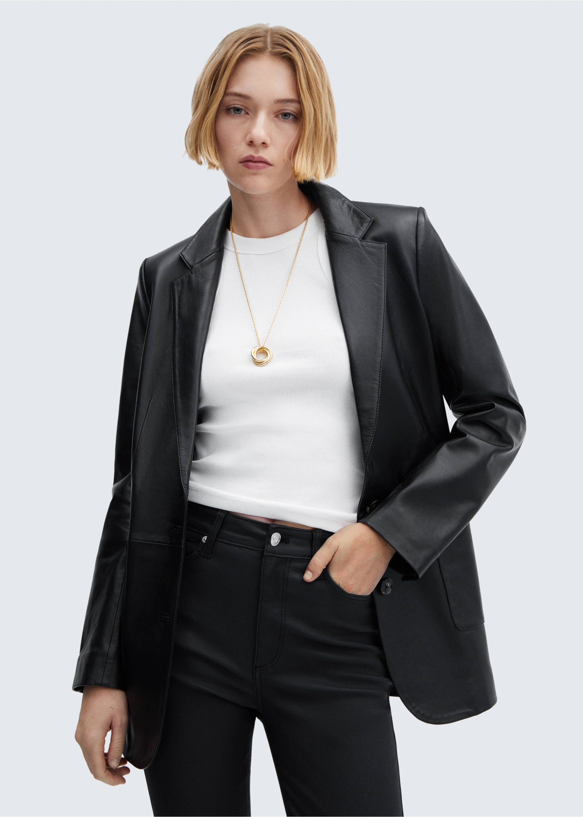 Jean skinny taille haute enduit - Détail de l'article 1, Noir. Ref: 87110266-00.