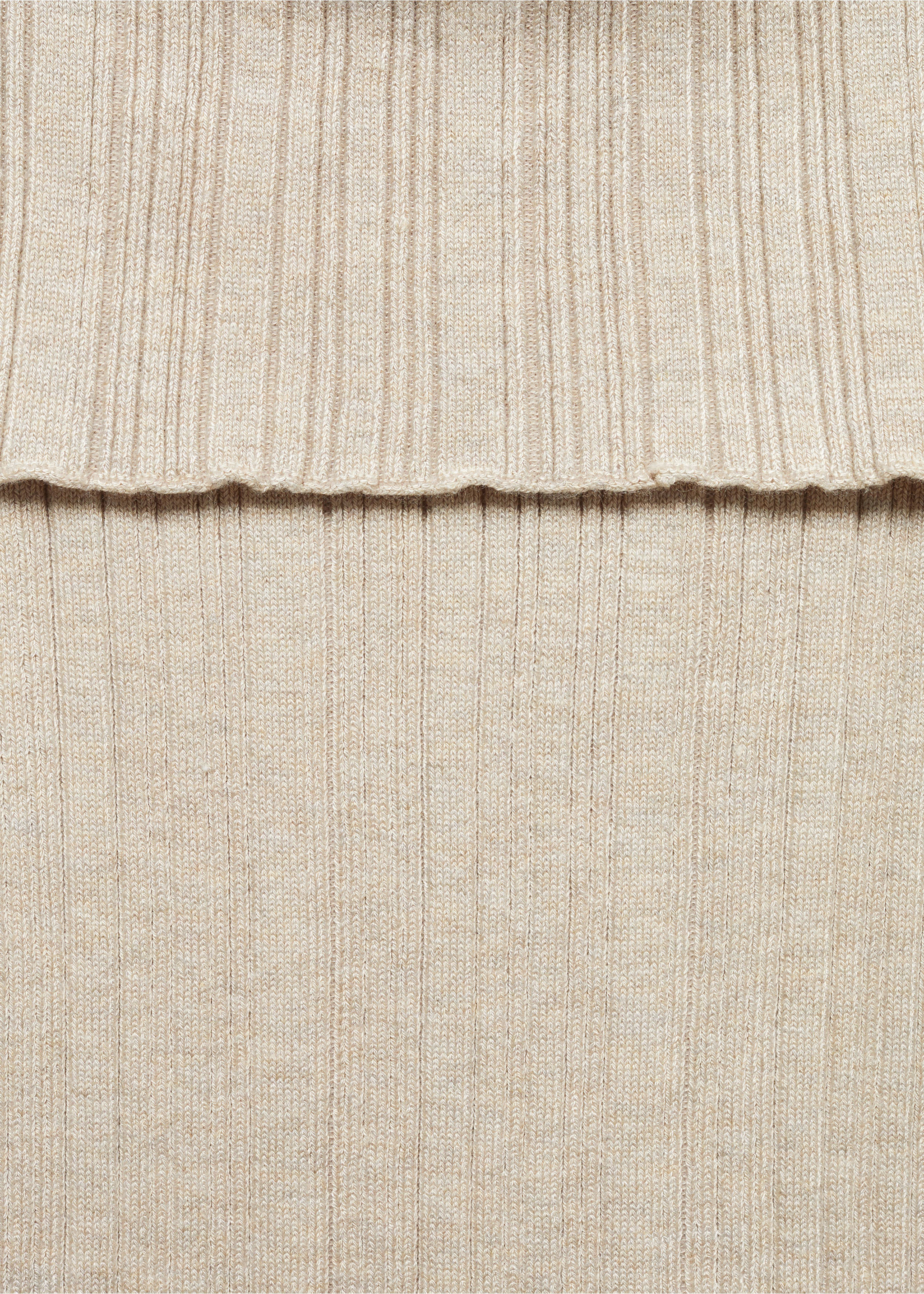 Strapless knitted top - Details of the article 8, Light/Pastel Grey. Ref: 87118639-00.