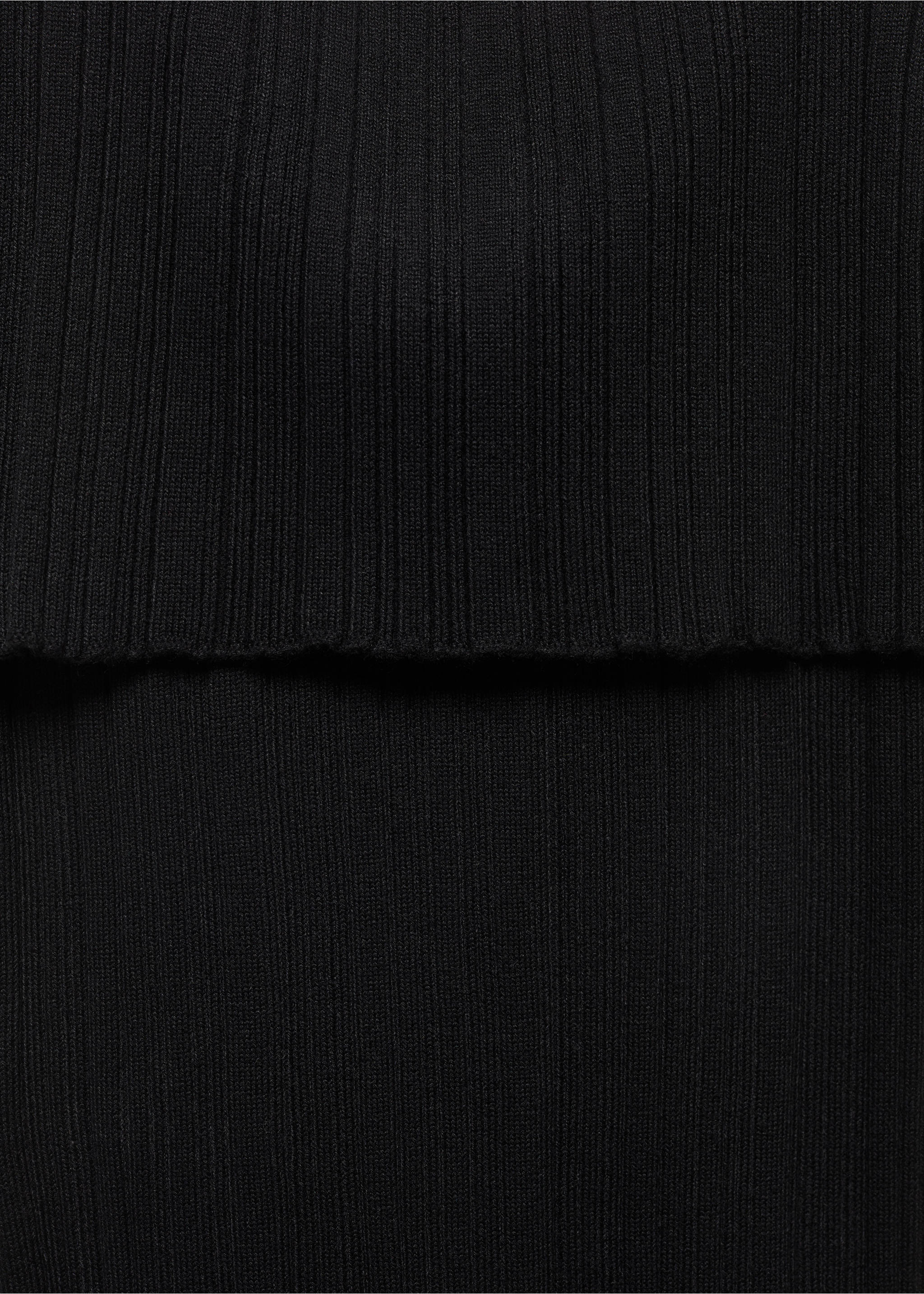 Stickad axelbandslös topp - Detaljer om artikeln 8, Svart. Ref: 87118639-00.