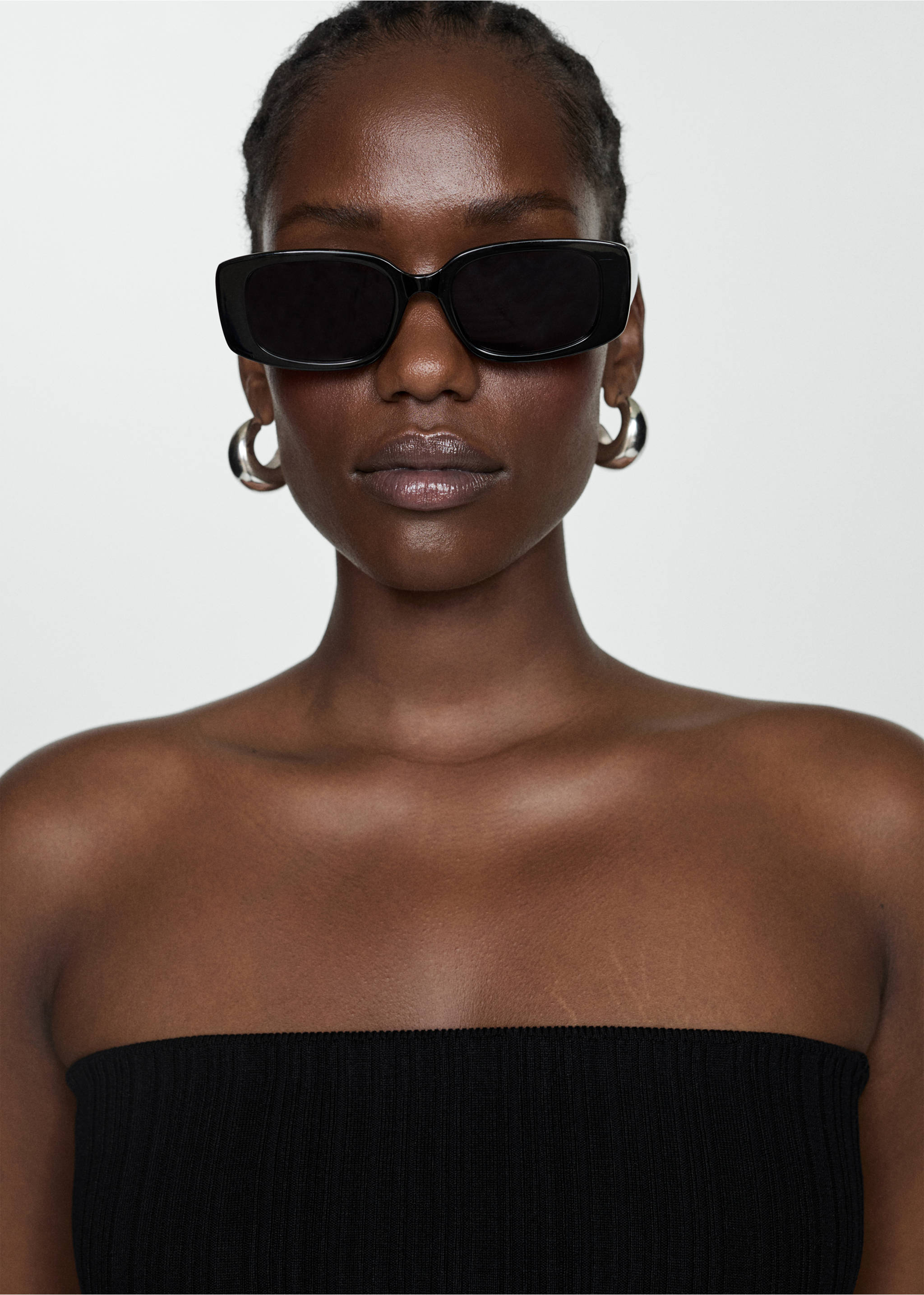 Stickad axelbandslös topp - Detaljer om artikeln 4, Svart. Ref: 87118639-00.