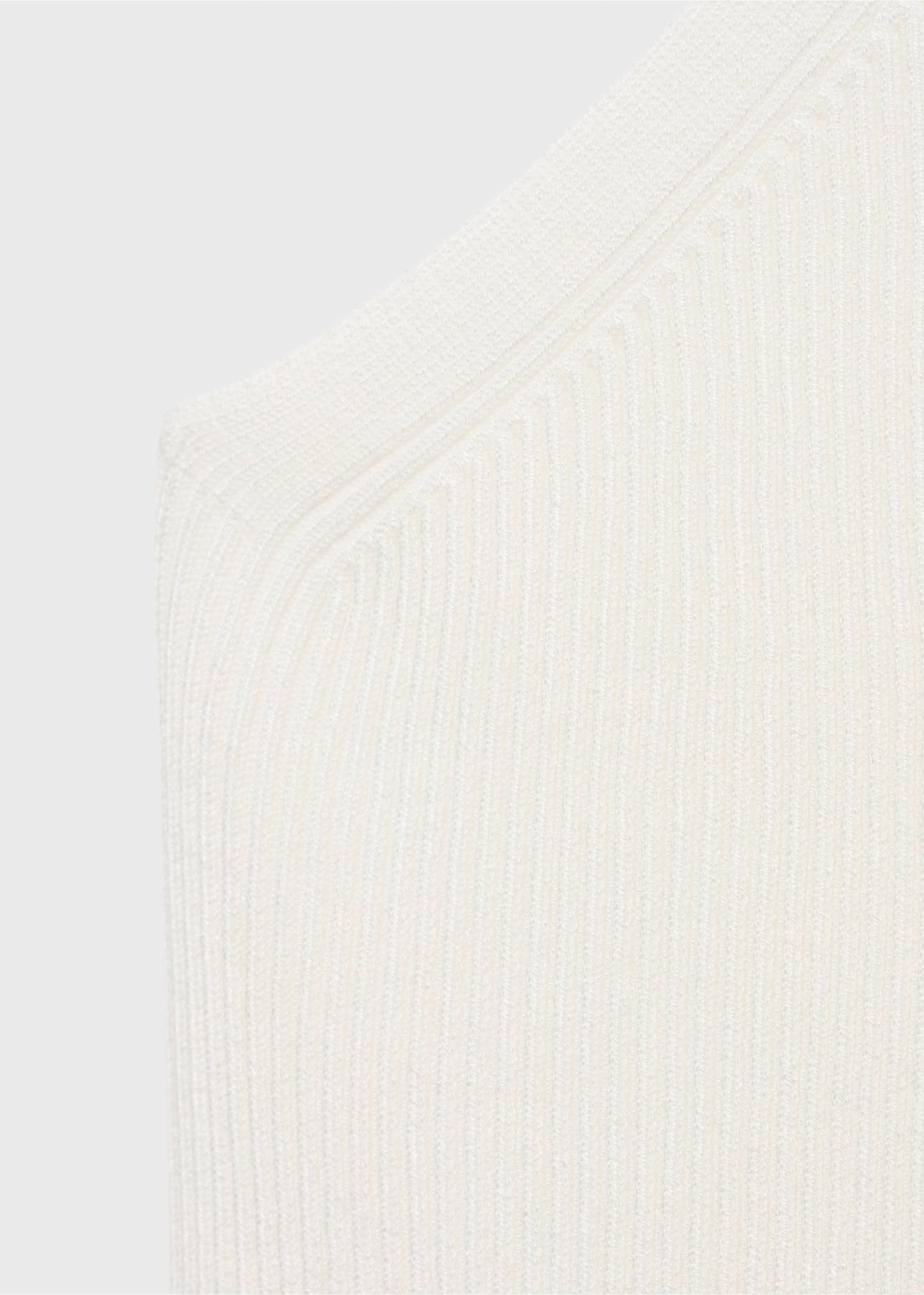 Asymmetrisches Stricktop - Detail des Artikels 0, Weiß. Ref: 87118640-00.