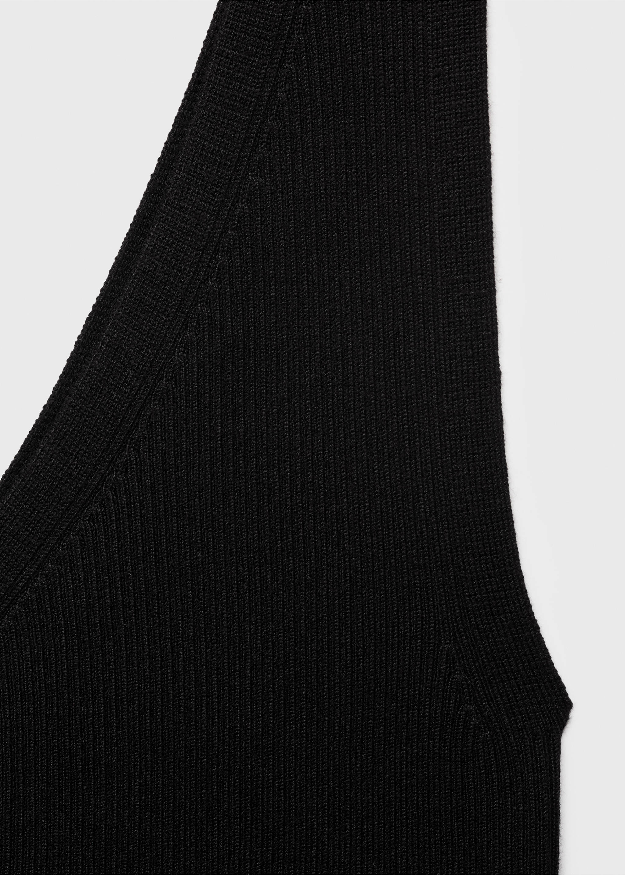Knit asymmetric top - Details of the article 8, Black. Ref: 87118640-00.