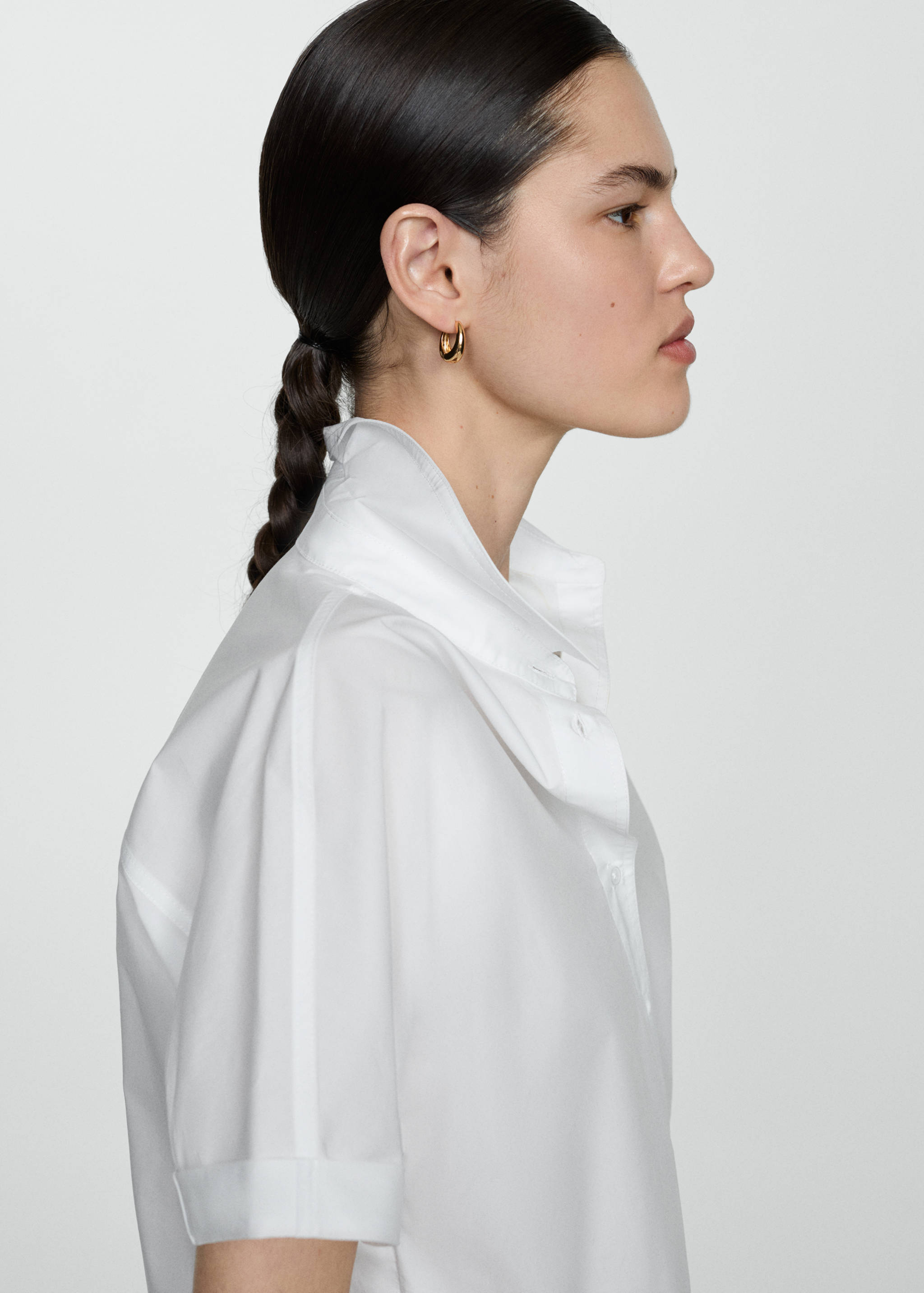 100% cotton crop shirt - Details of the article 1