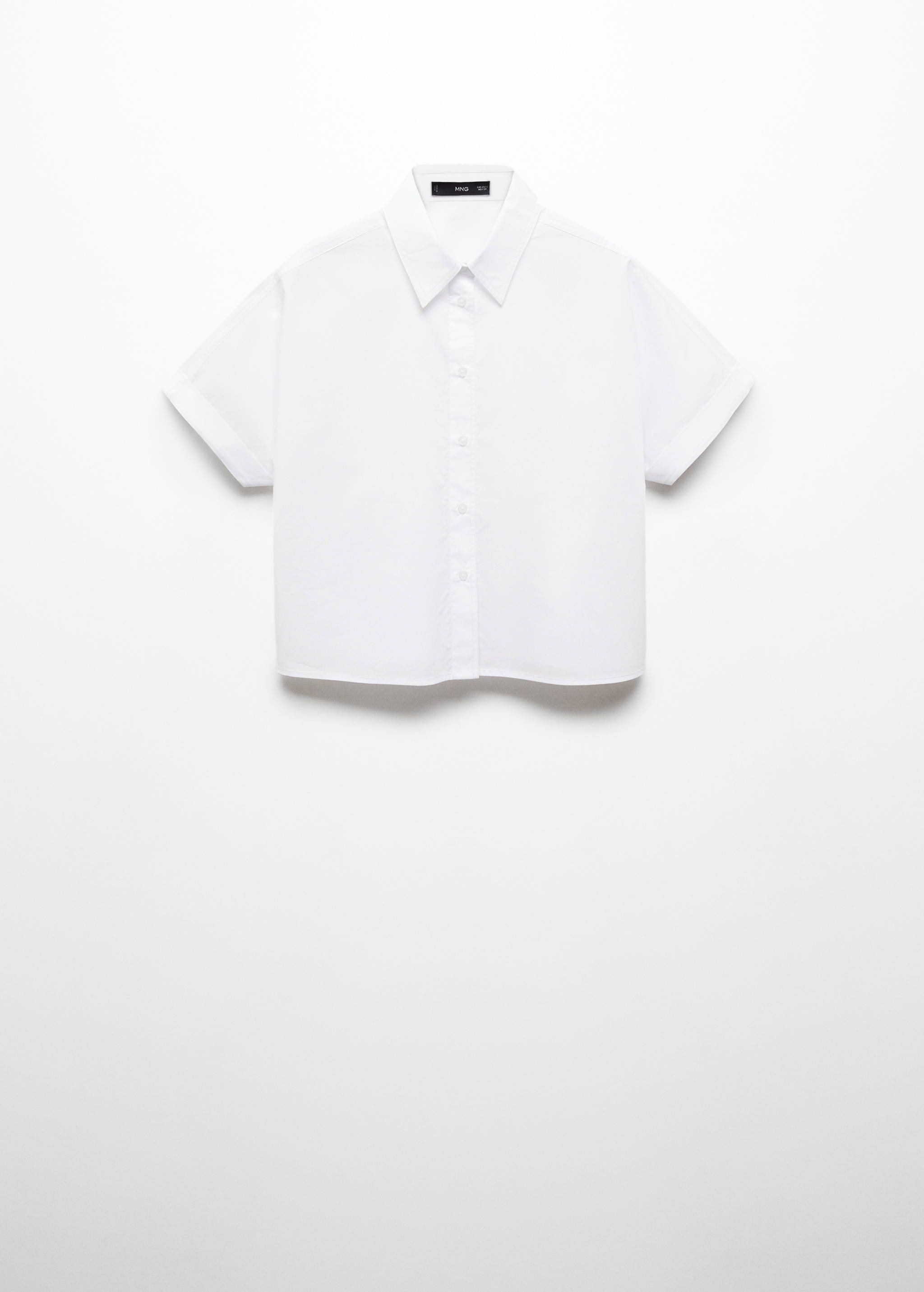 100% cotton crop shirt - Article without model