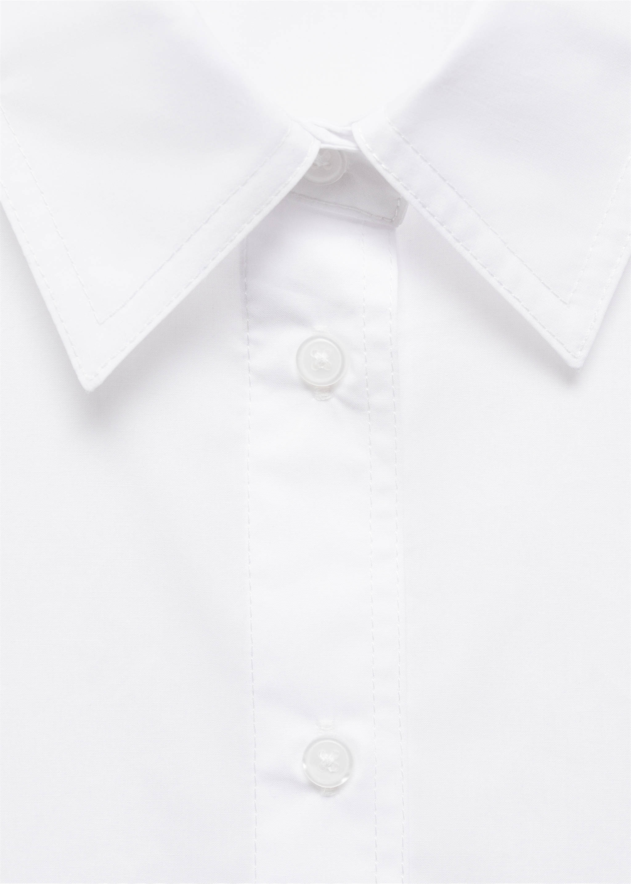 Chemise crop 100 % coton - Détail de l'article 8, Blanc cassé. Ref: 87128639-00.