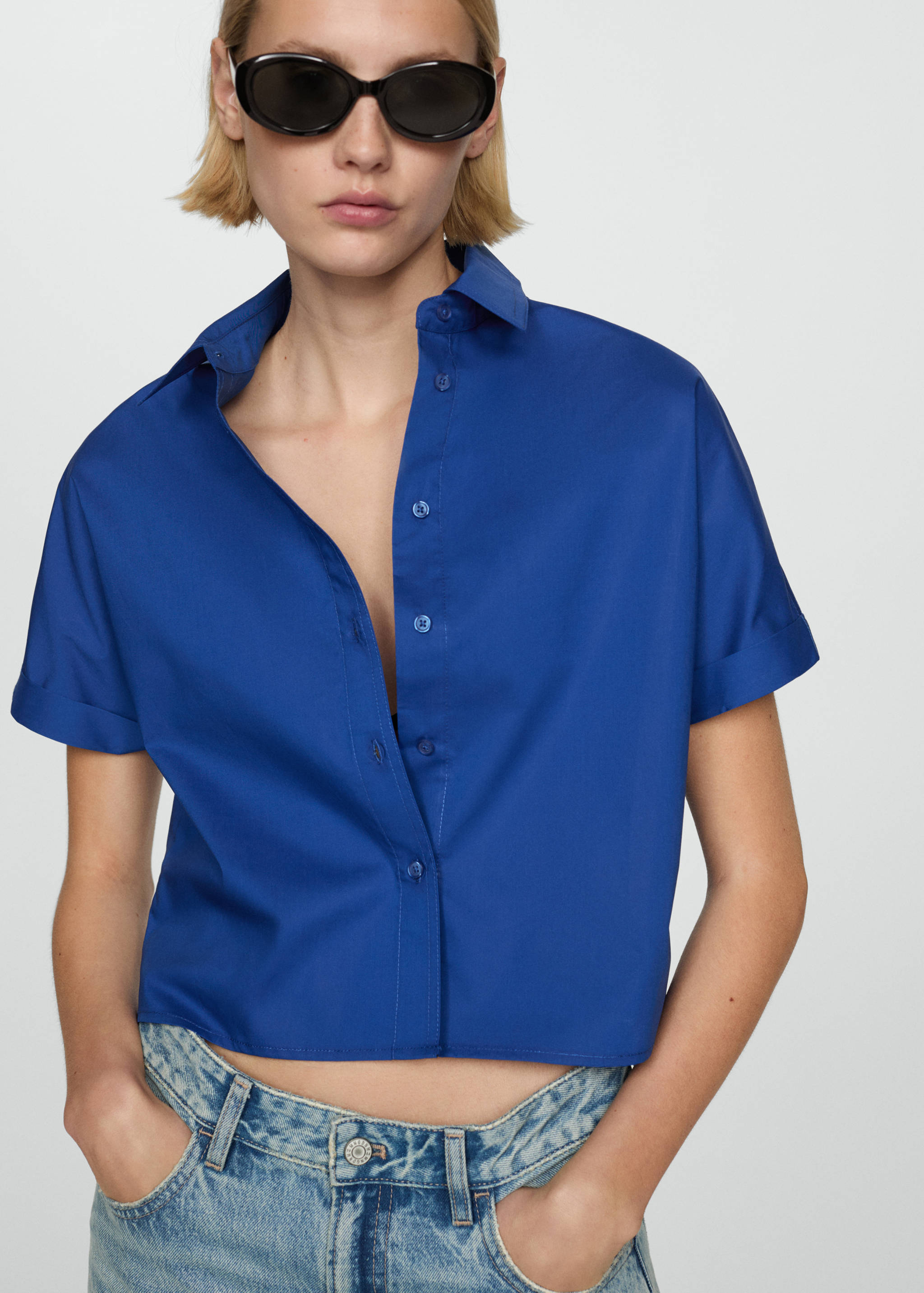 100% cotton crop shirt - Medium plane