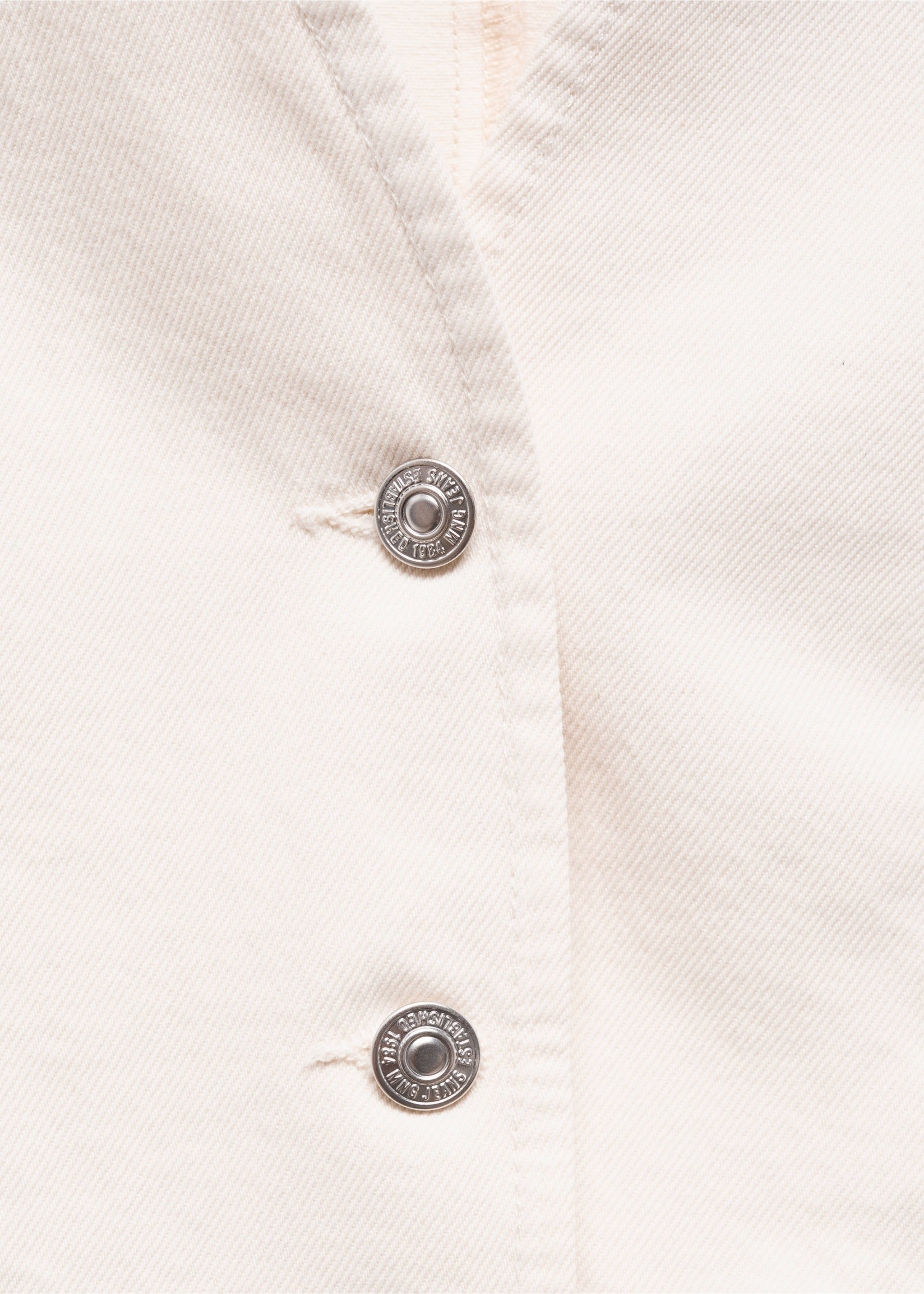 Buttoned denim gilet - Details of the article 8, Off White. Ref: 87137138-00.