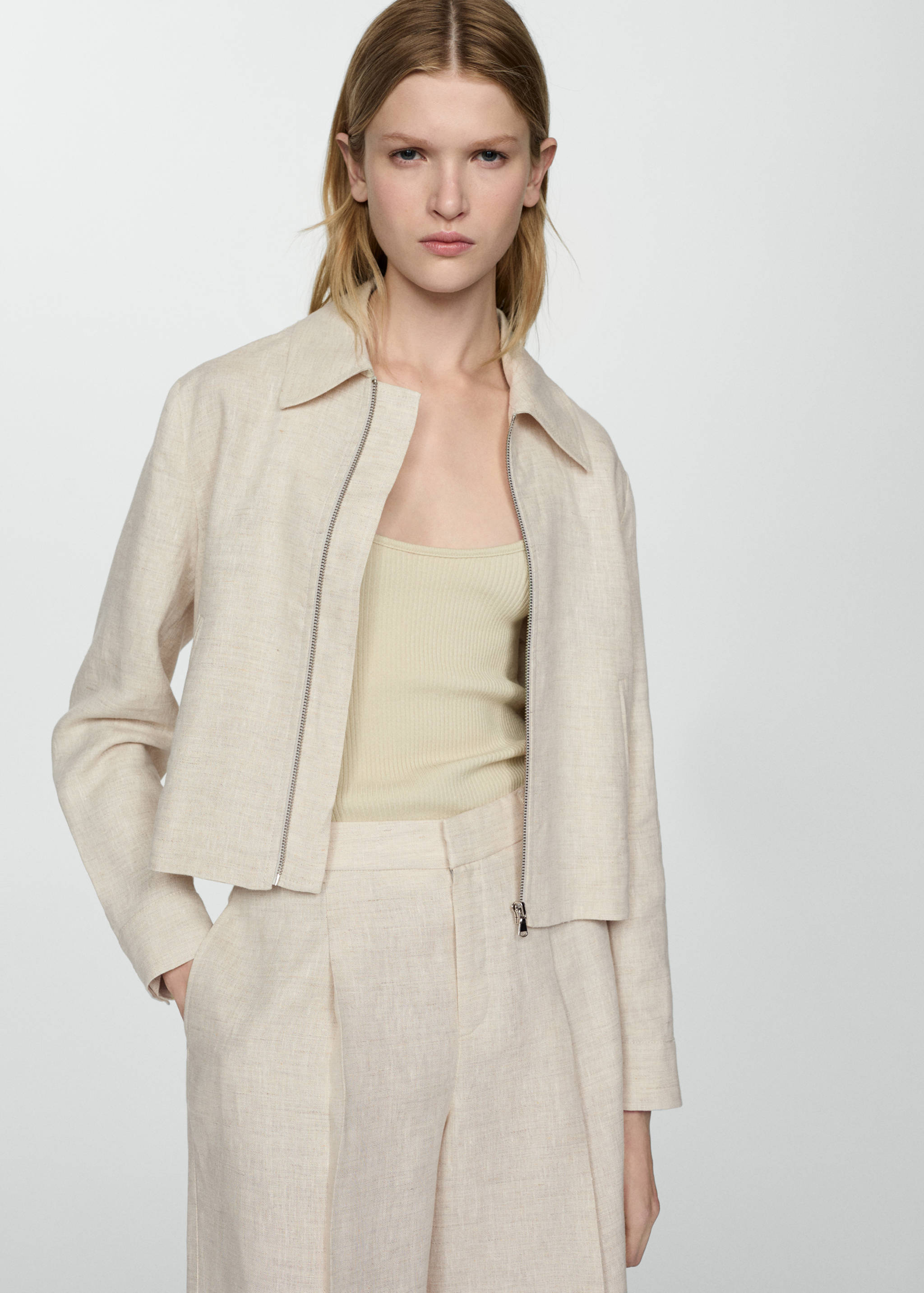 100% linen bermuda shorts - Details of the article 1