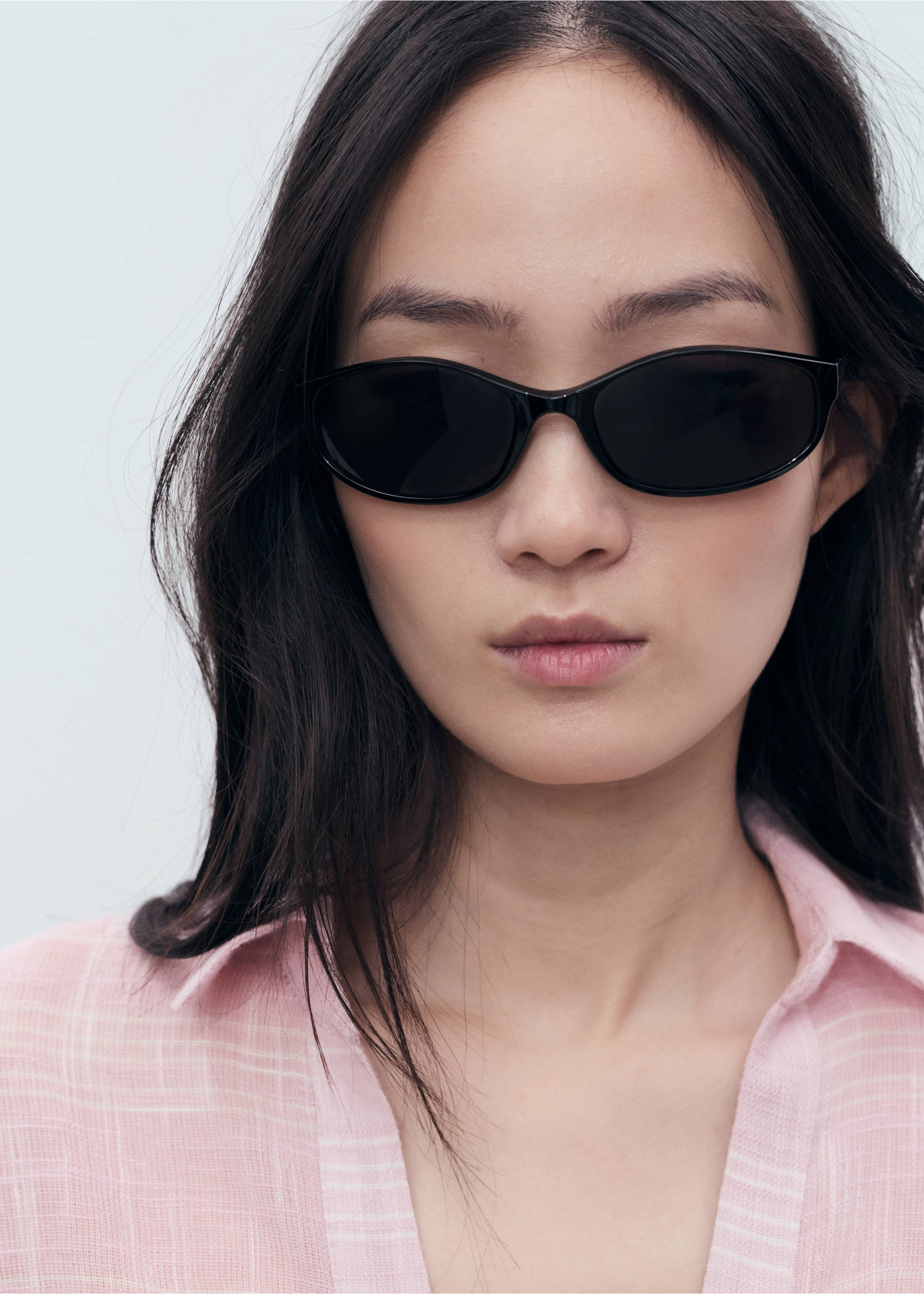 Chemise semi-transparente rayures - Détail de l'article 1, Rose pastel. Ref: 87158639-00.