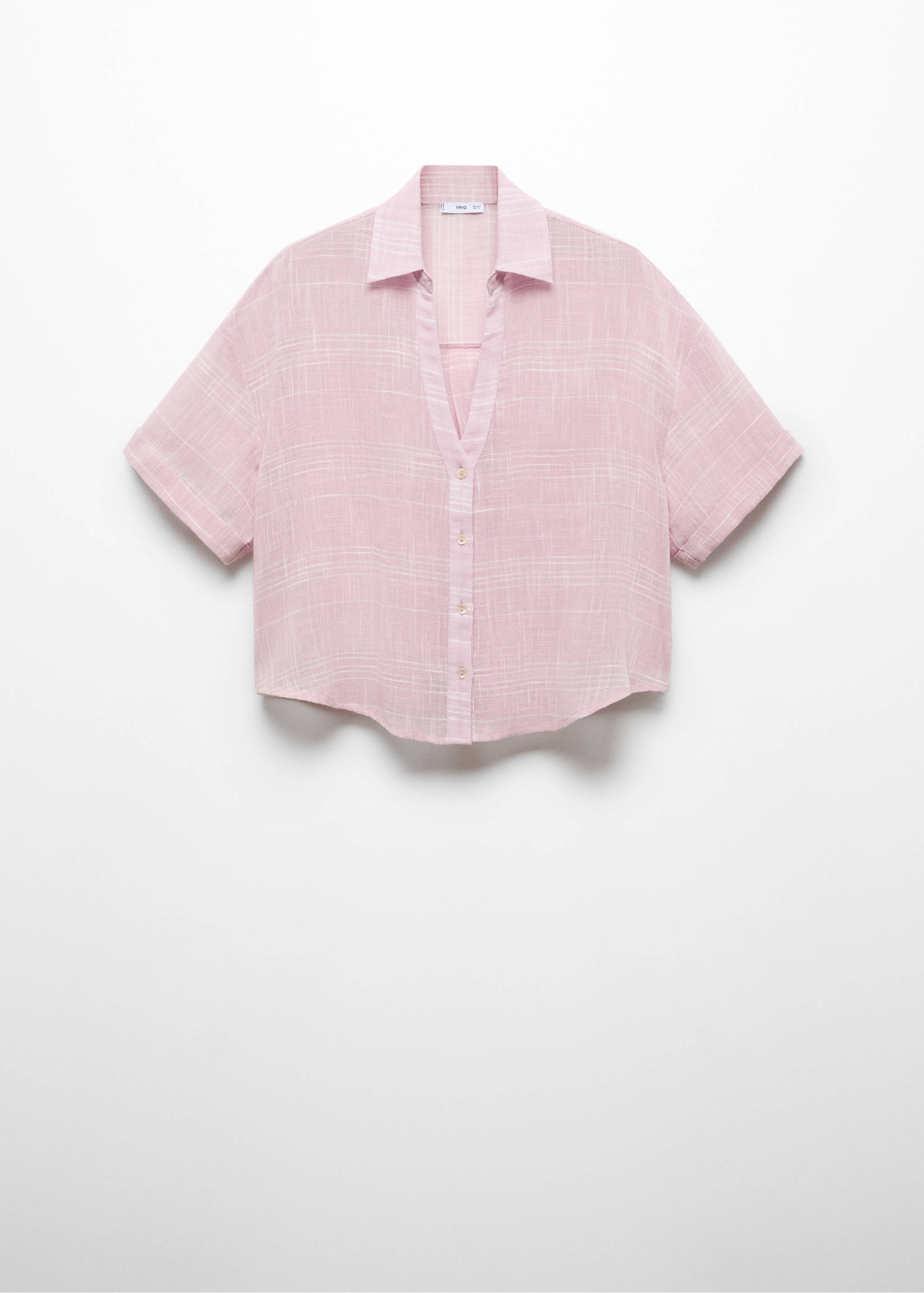 Chemise semi-transparente rayures - Article sans modèle, Rose pastel. Ref: 87158639-00.