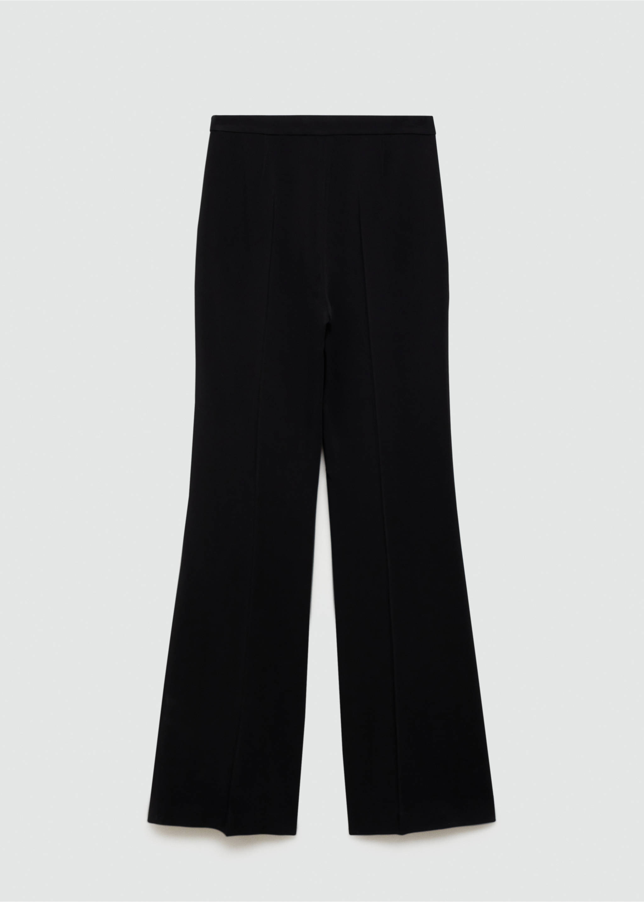 High-waist flared trousers - Reverse of the article, Black. Ref: 87165991-00.