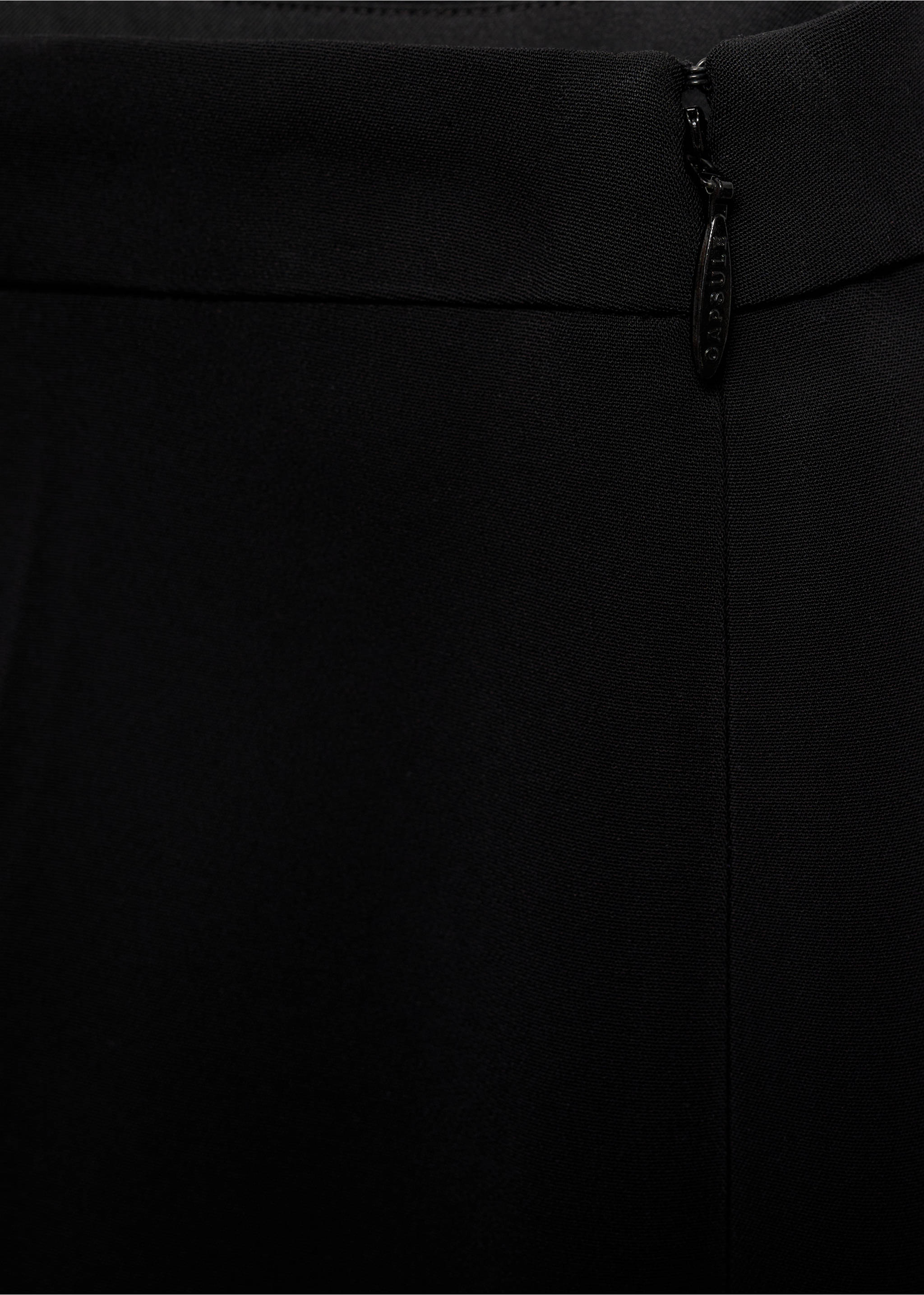 High-waist flared trousers - Details of the article 0, Black. Ref: 87165991-00.