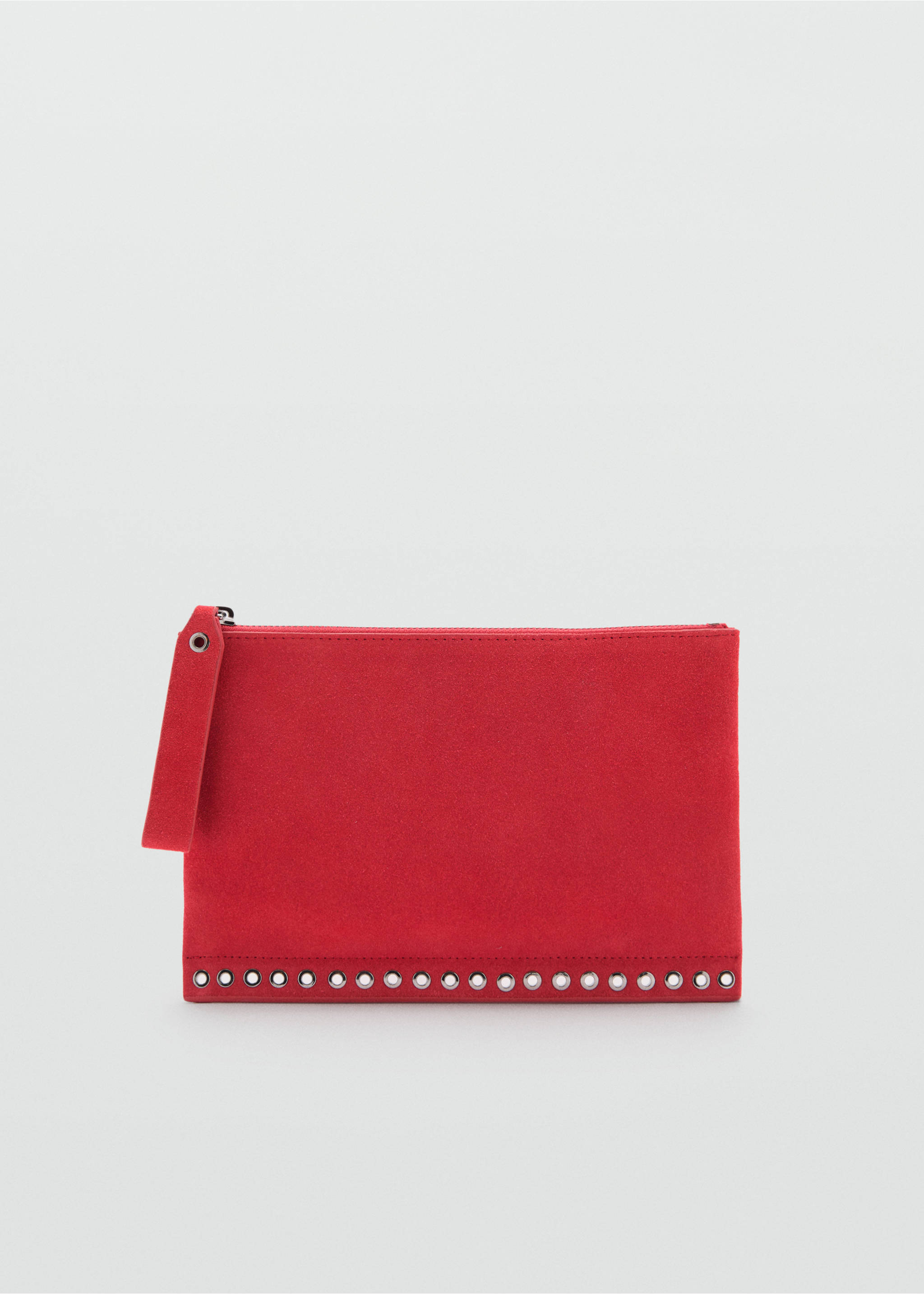Suede die-cut laptop case - Article without model, Red. Ref: 87174089-00.