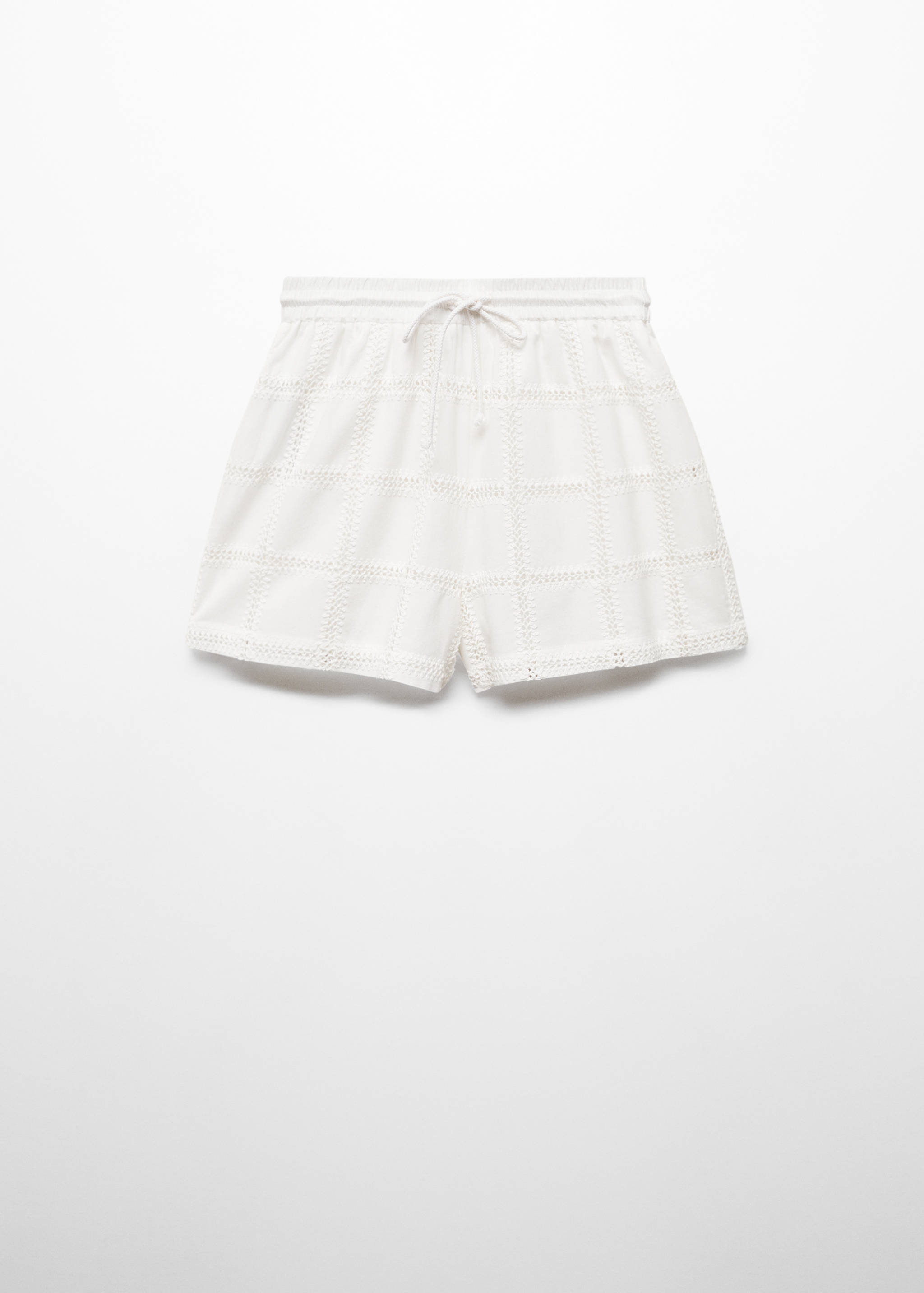 Embroidered shorts with bow - Article without model