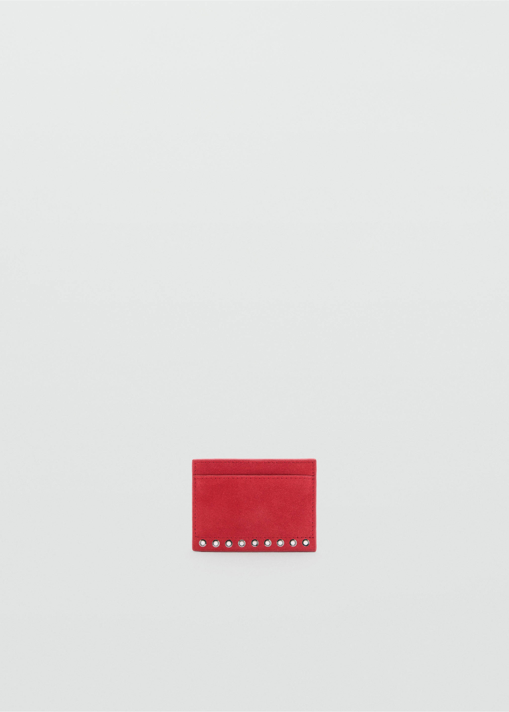 Suede die-cut card holder - Article without model, Red. Ref: 87184087-00.