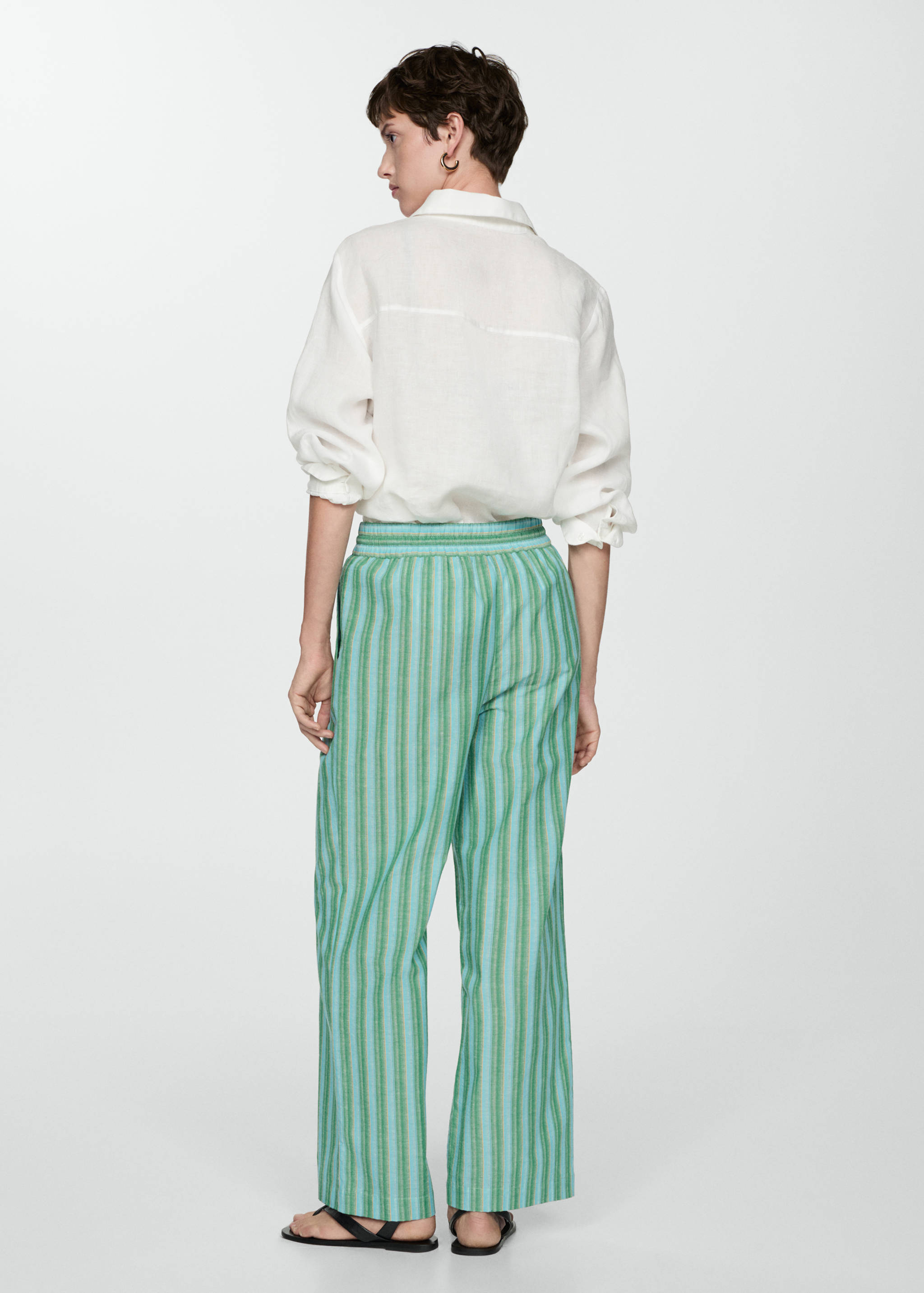 Pantalón recto rayas - Reverso del artículo