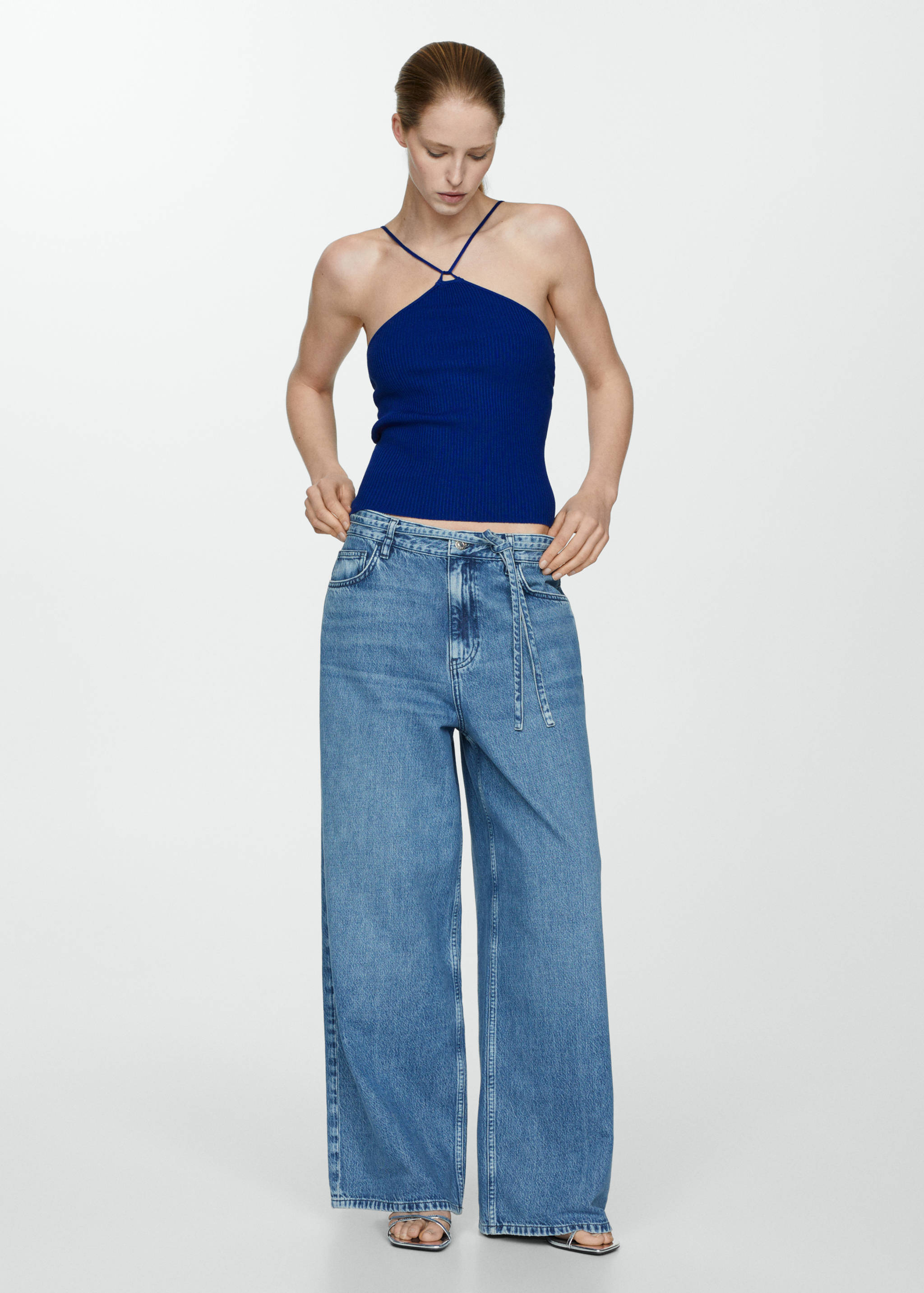 Knitted top with metallic thread - General plane