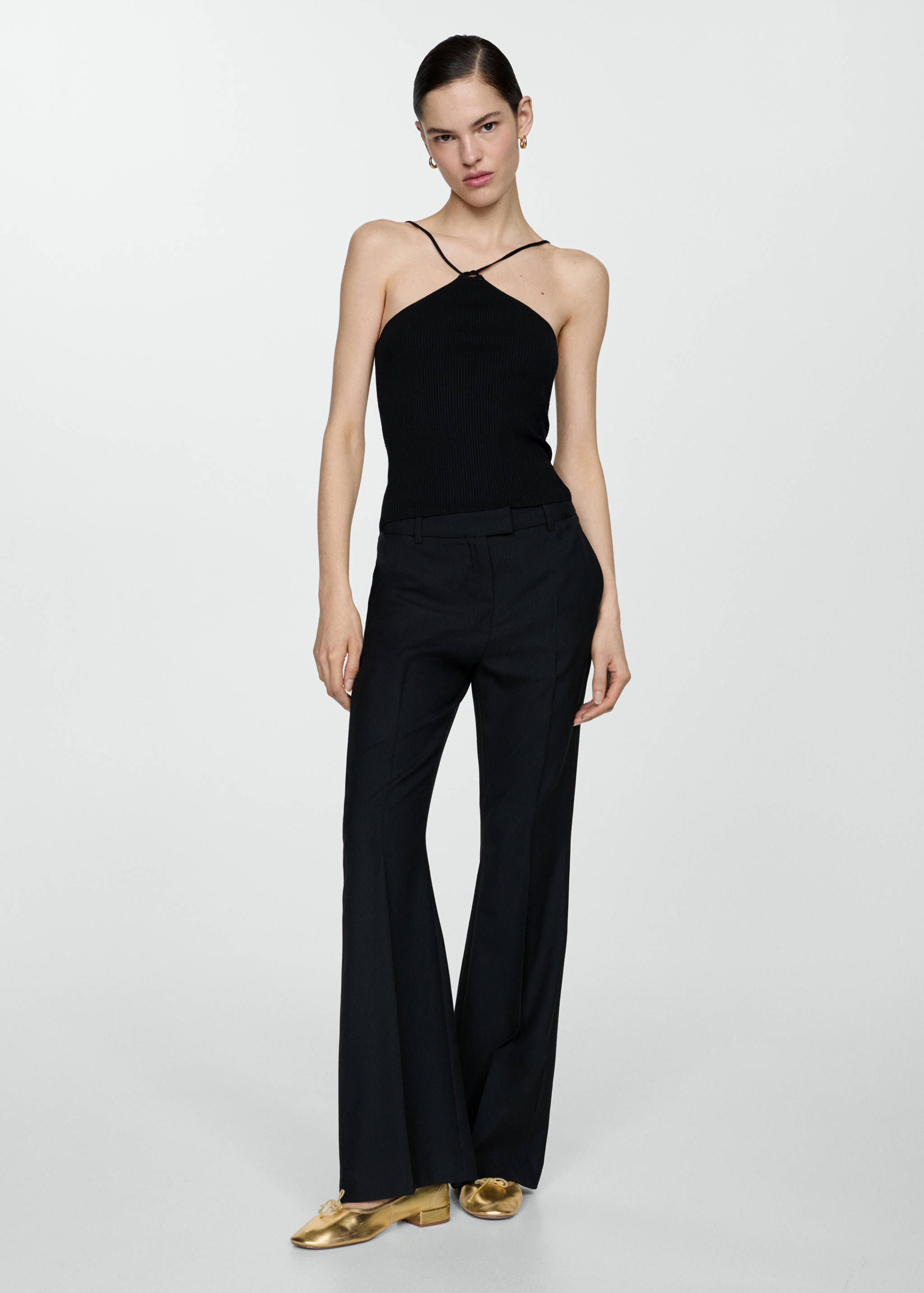 Knitted top with metallic thread - General plane