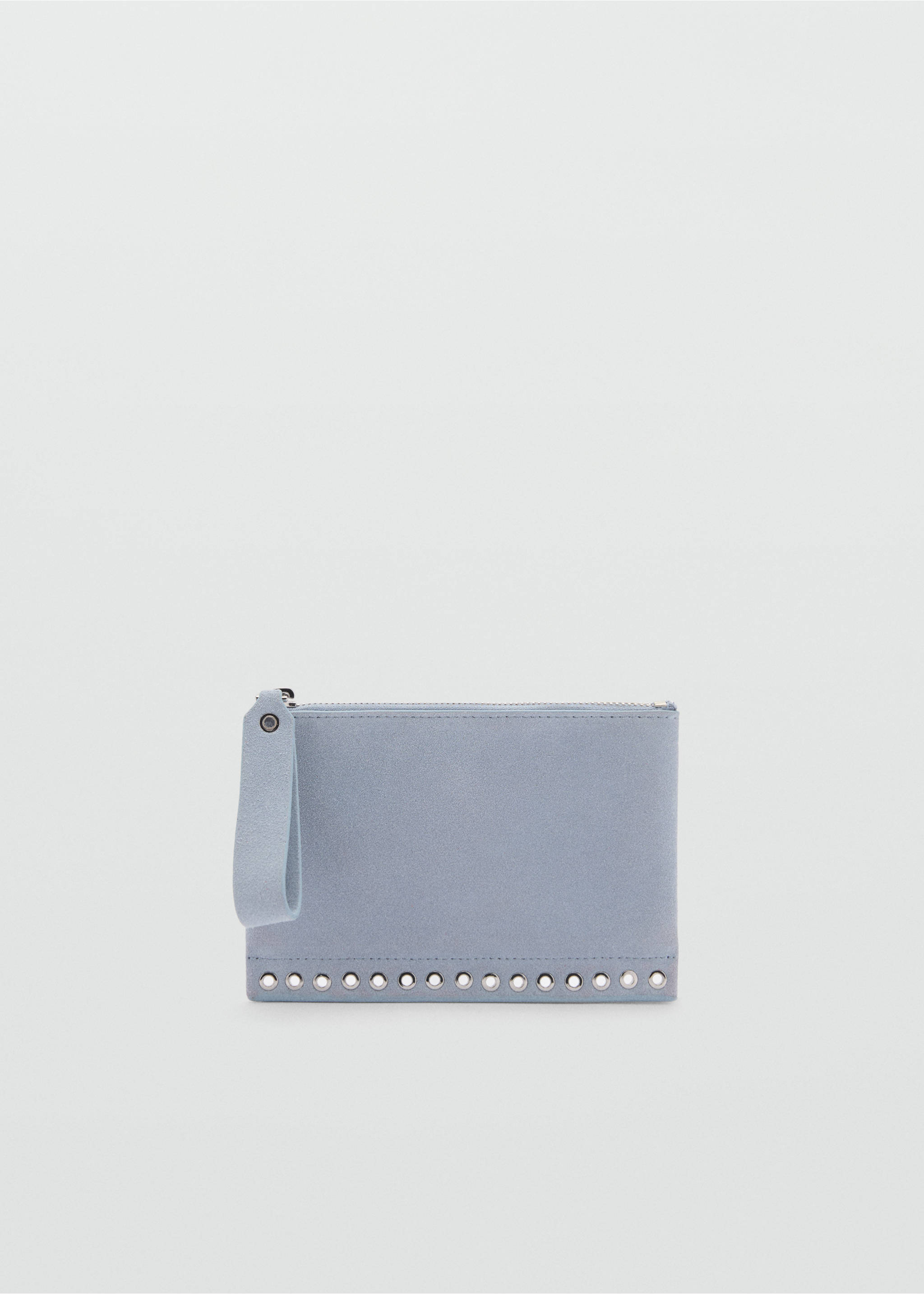 Suede die-cut laptop case - Article without model, Sky Blue. Ref: 87194088-00.