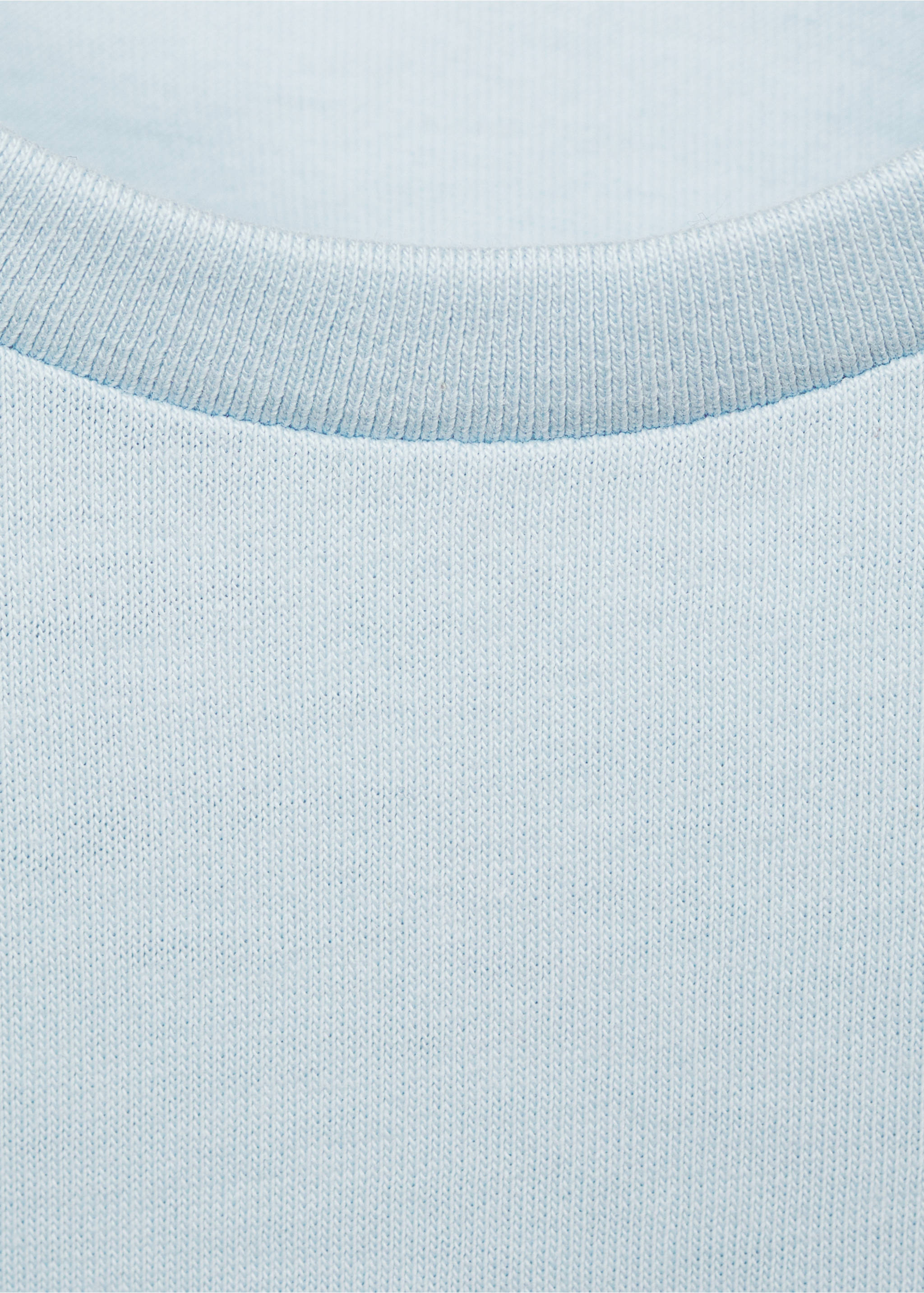 Printed cotton-blend T-shirt - Details of the article 7, Sky Blue. Ref: 87964802-00.