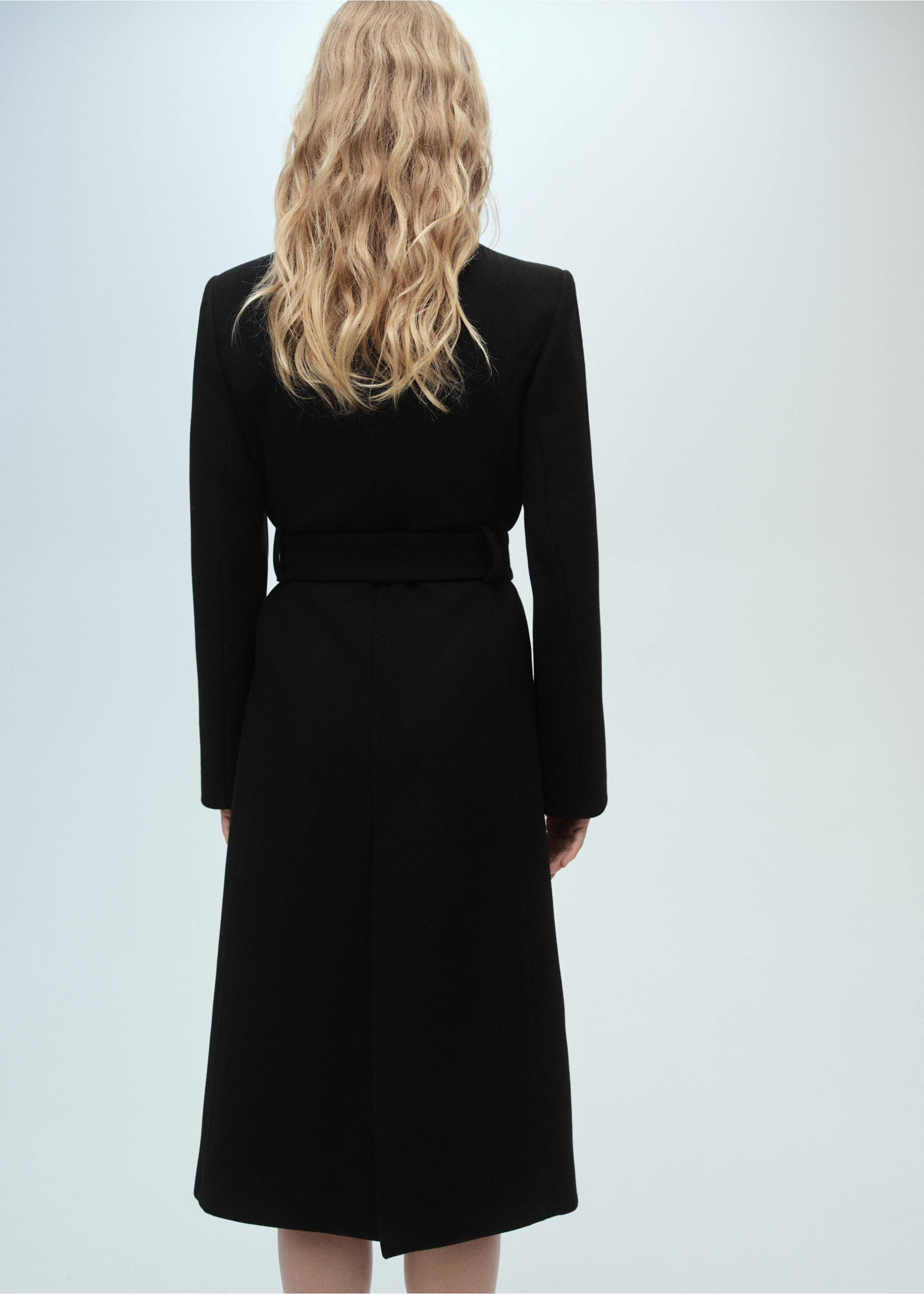 Abric llana cinturó - Revers de l'article, Negre. Ref: 87990449-00.