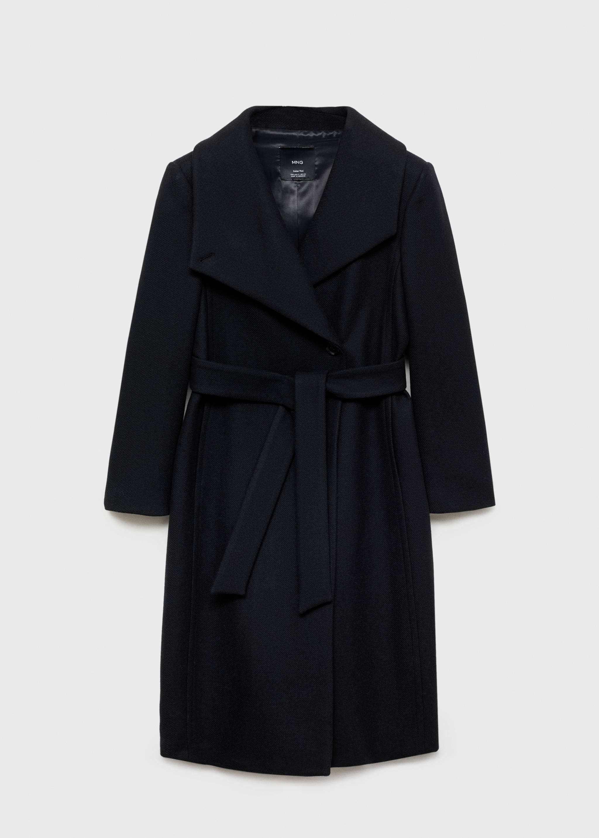 Woollen coat with belt - Article without model